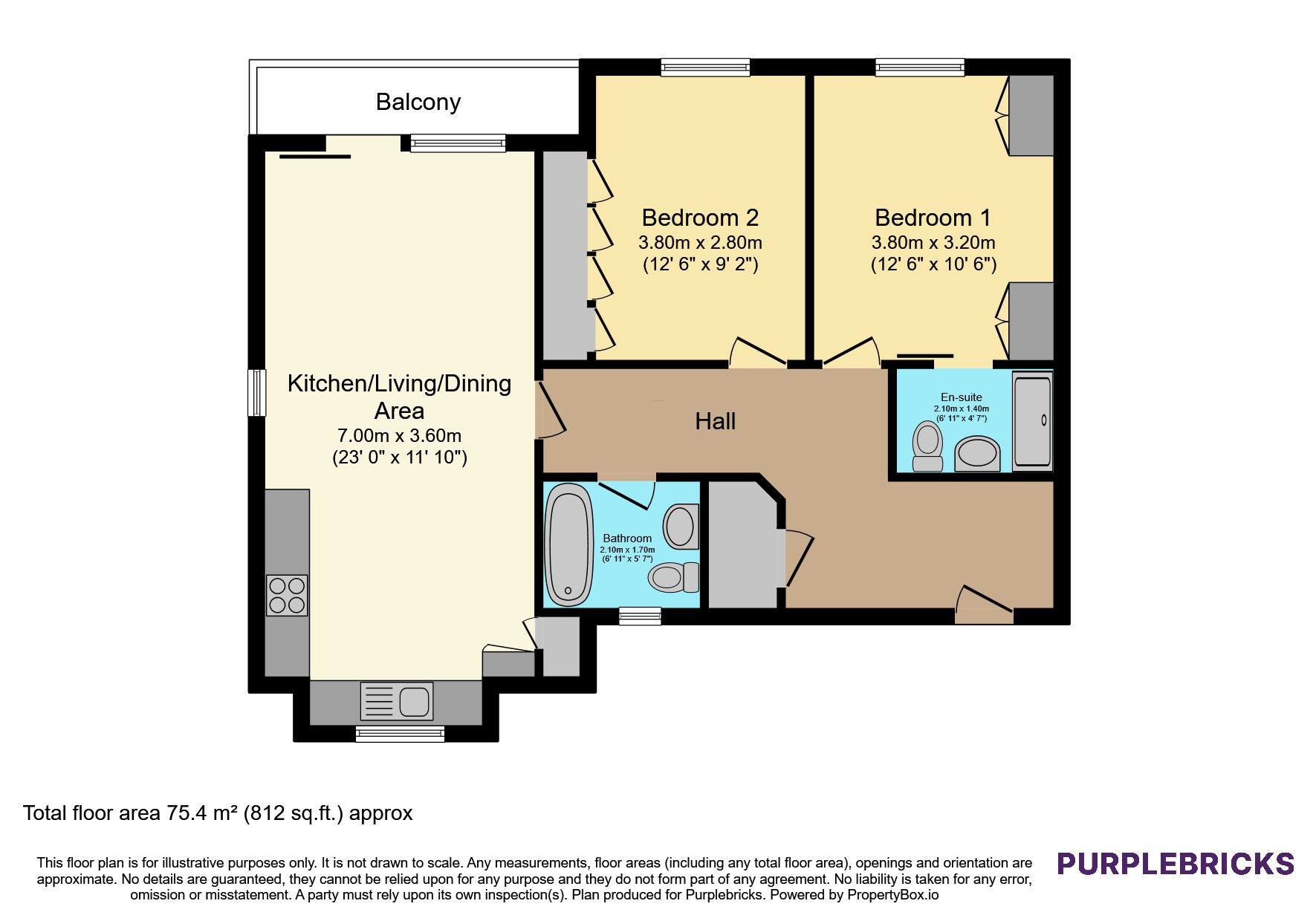 Flat 6/Motac Court, 16 Rayners Close, Wembley floorplan