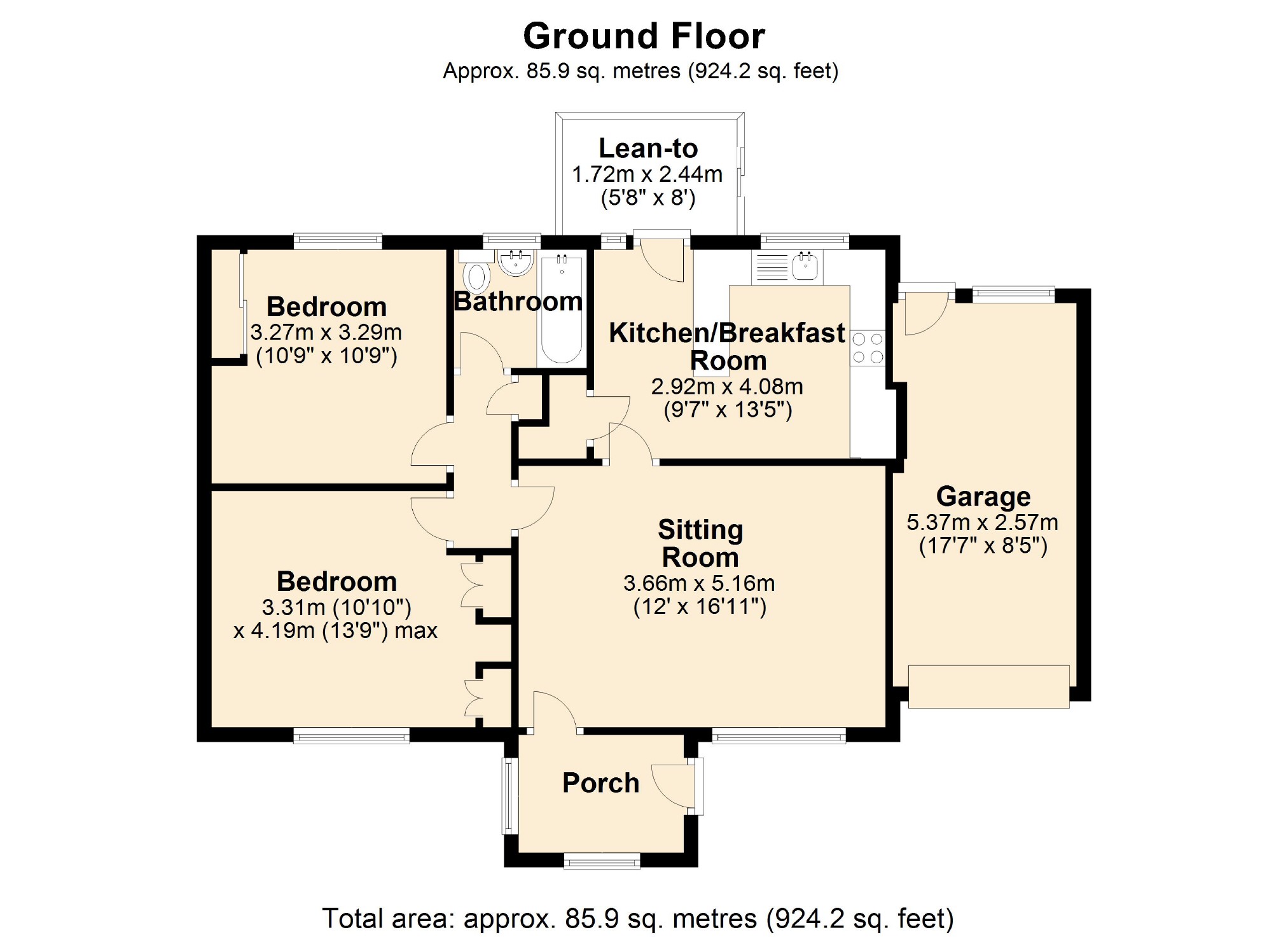 2 bed detached bungalow for sale in Deansfield, Cricklade, Wiltshire