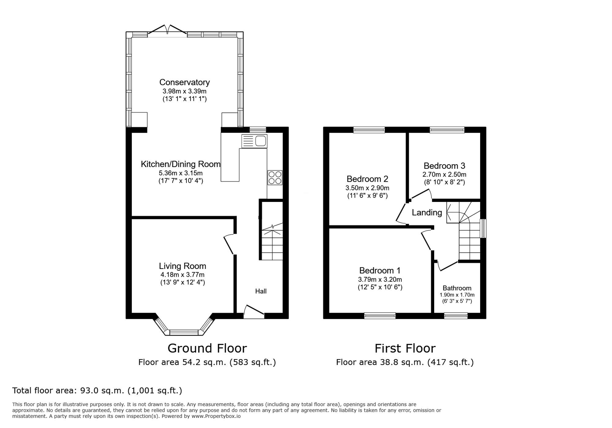 53 Clwyd Avenue, Abergele floorplan