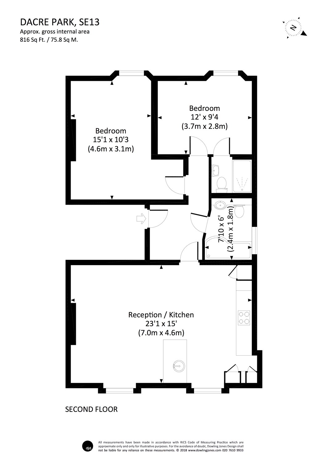 2 Bedrooms Flat to rent in Dacre Park, Lewisham, London SE13