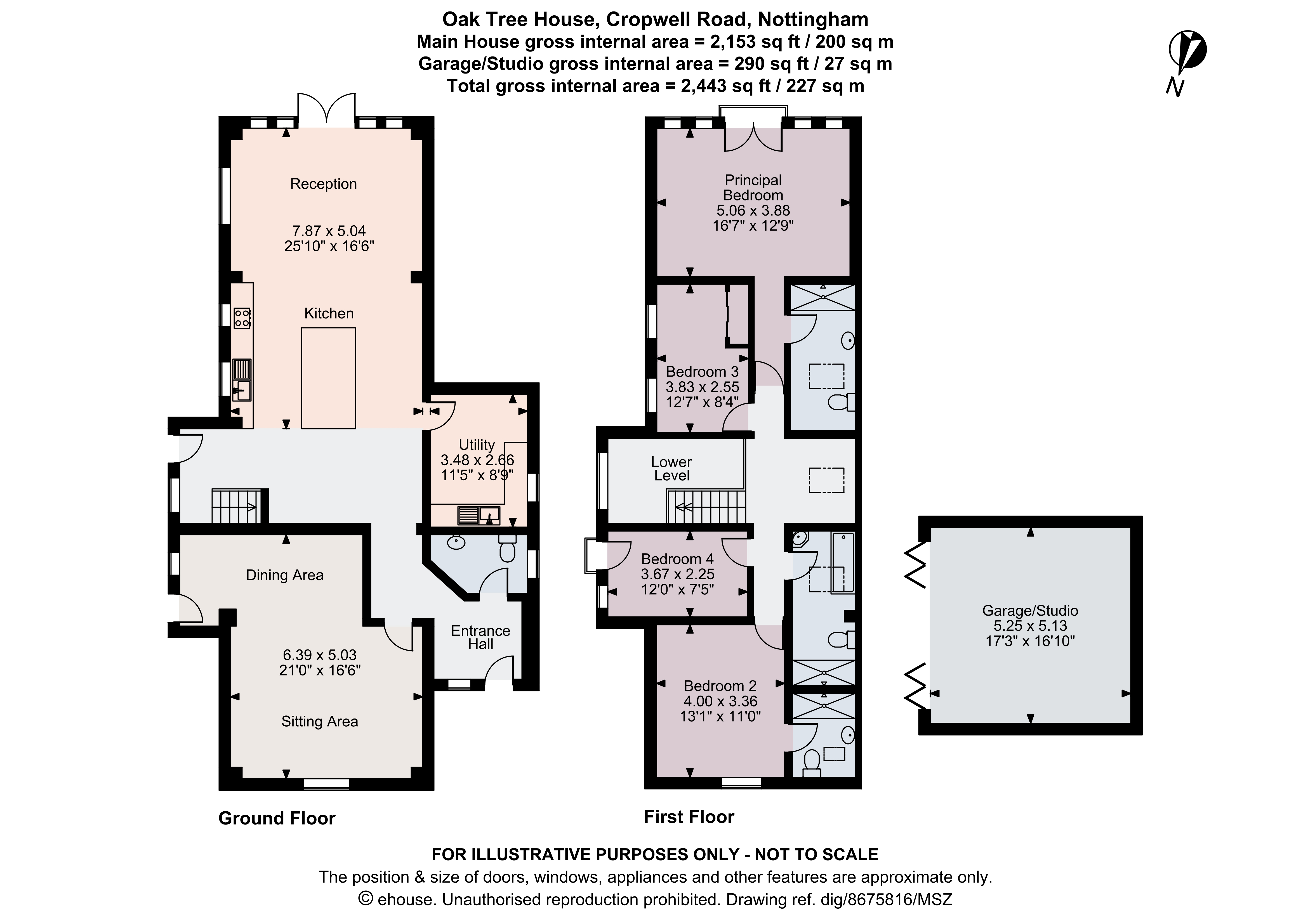 Oak Tree House,, Cropwell Road, Bingham floorplan