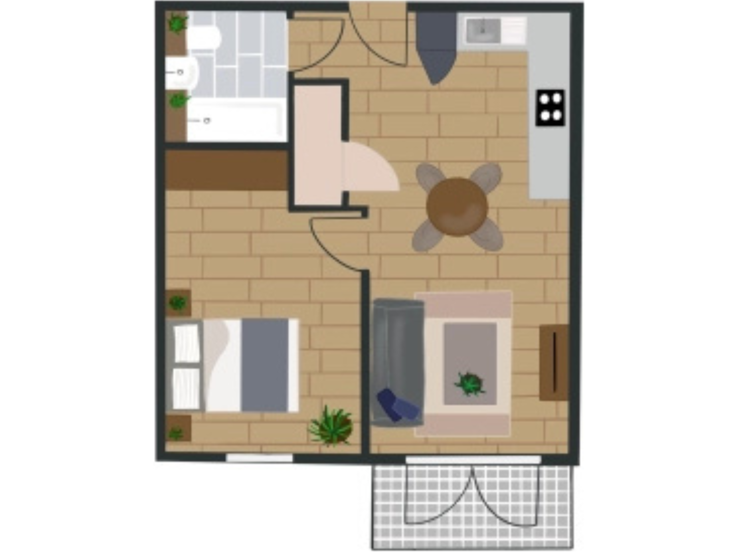Apartment Type B1W Atlantic Night,, Enclave, Birmingham City floorplan