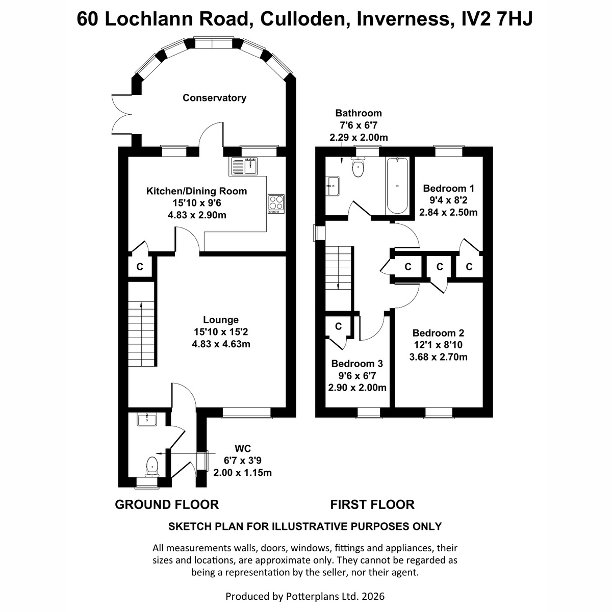 60, Lochlann Road, Inverness floorplan