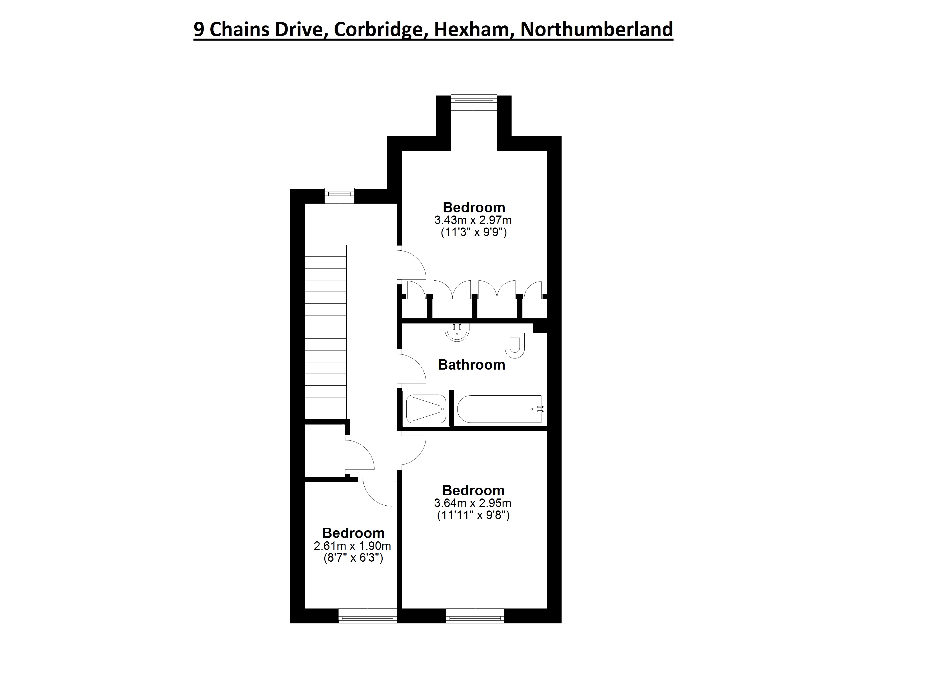 9 Chains Drive, Corbridge, Northumberland NE45, 4 bedroom town house