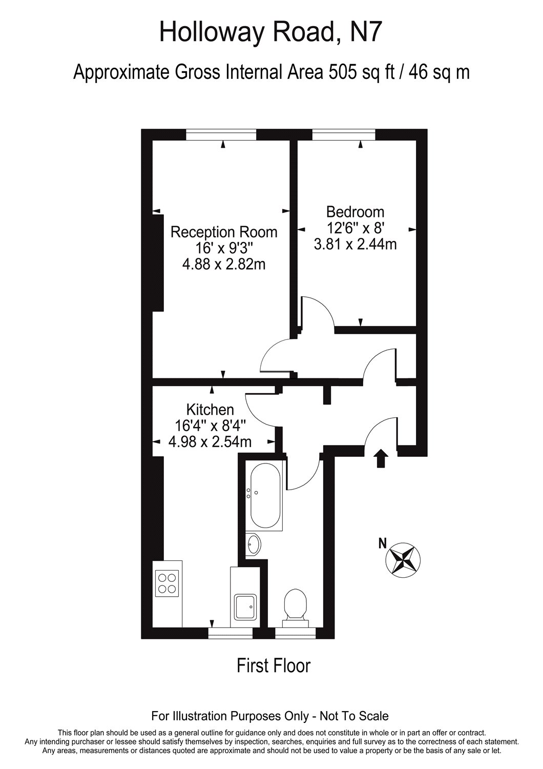 1 Bedrooms Flat to rent in Holloway Road, London N7