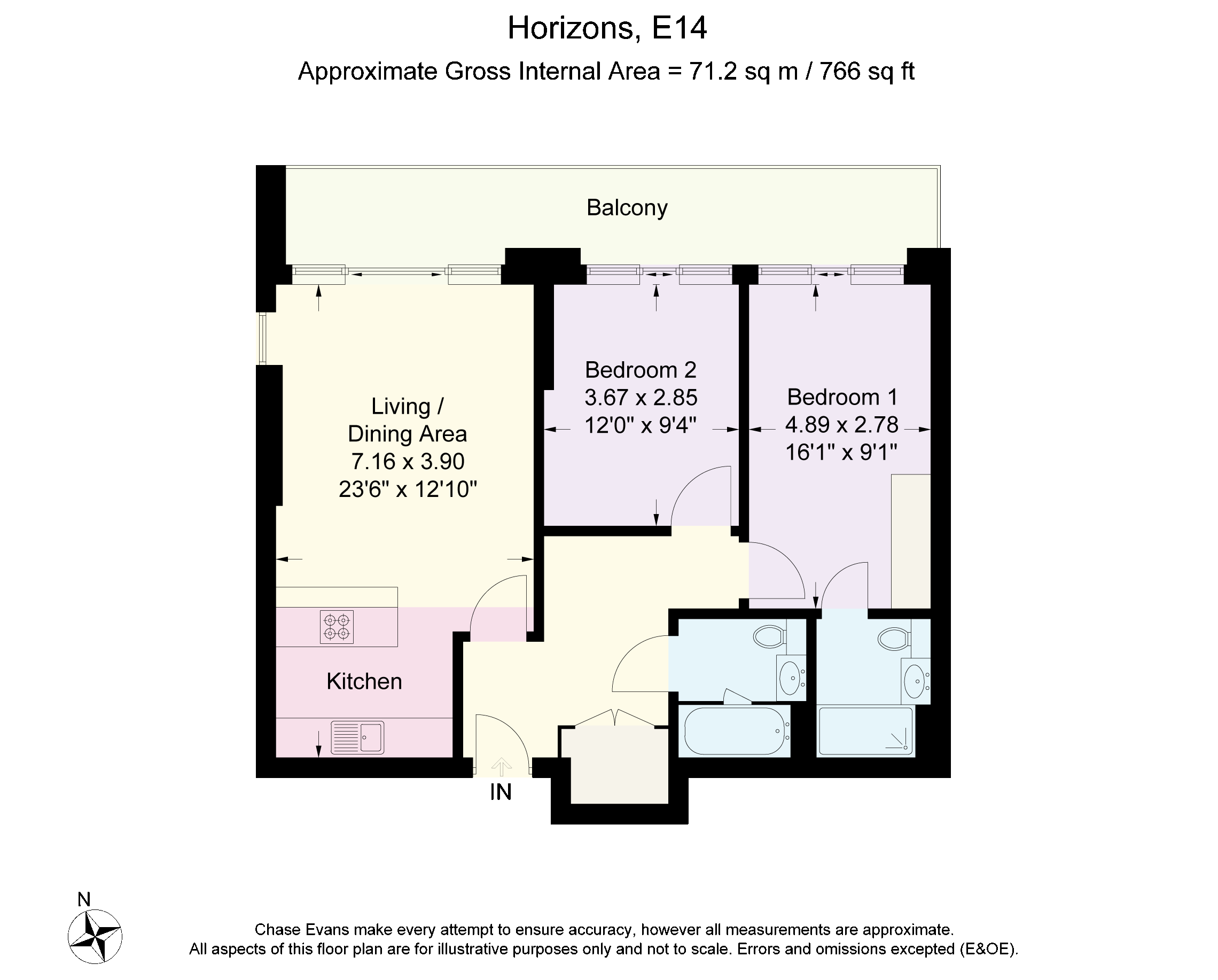 2 Bedrooms Flat to rent in Horizons Tower, Yabsley Street, Canary Wharf E14