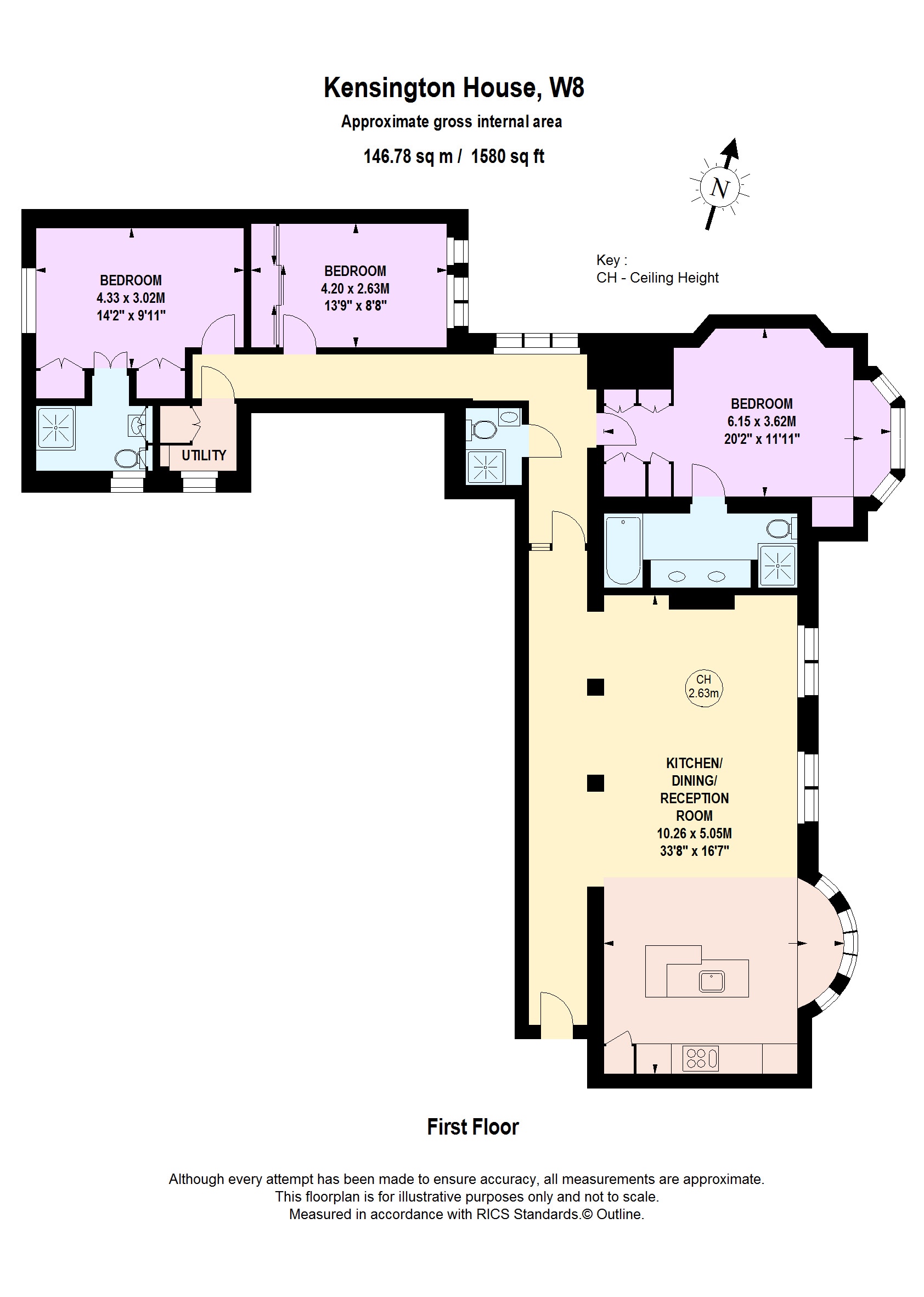 Kensington Court, London W8, 3 bedroom flat for sale 65052594 PrimeLocation