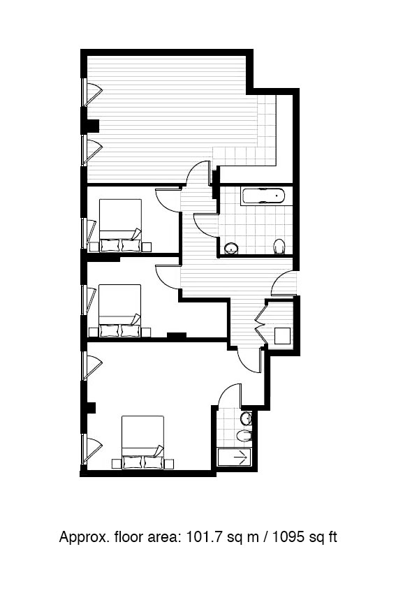 Flat 204, 15, Indescon Square, London floorplan