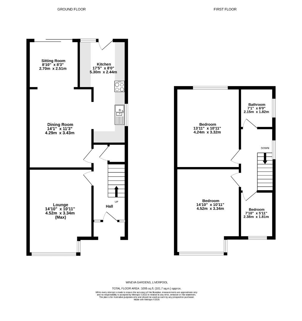 4, Wineva Gardens, Liverpool floorplan