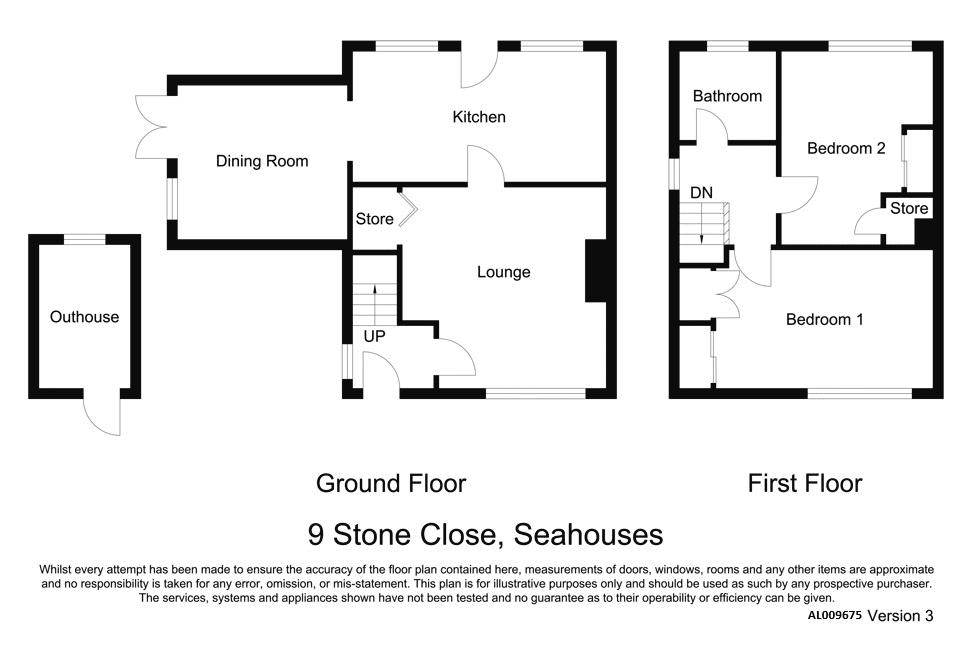 9, Stone Close, Seahouses floorplan