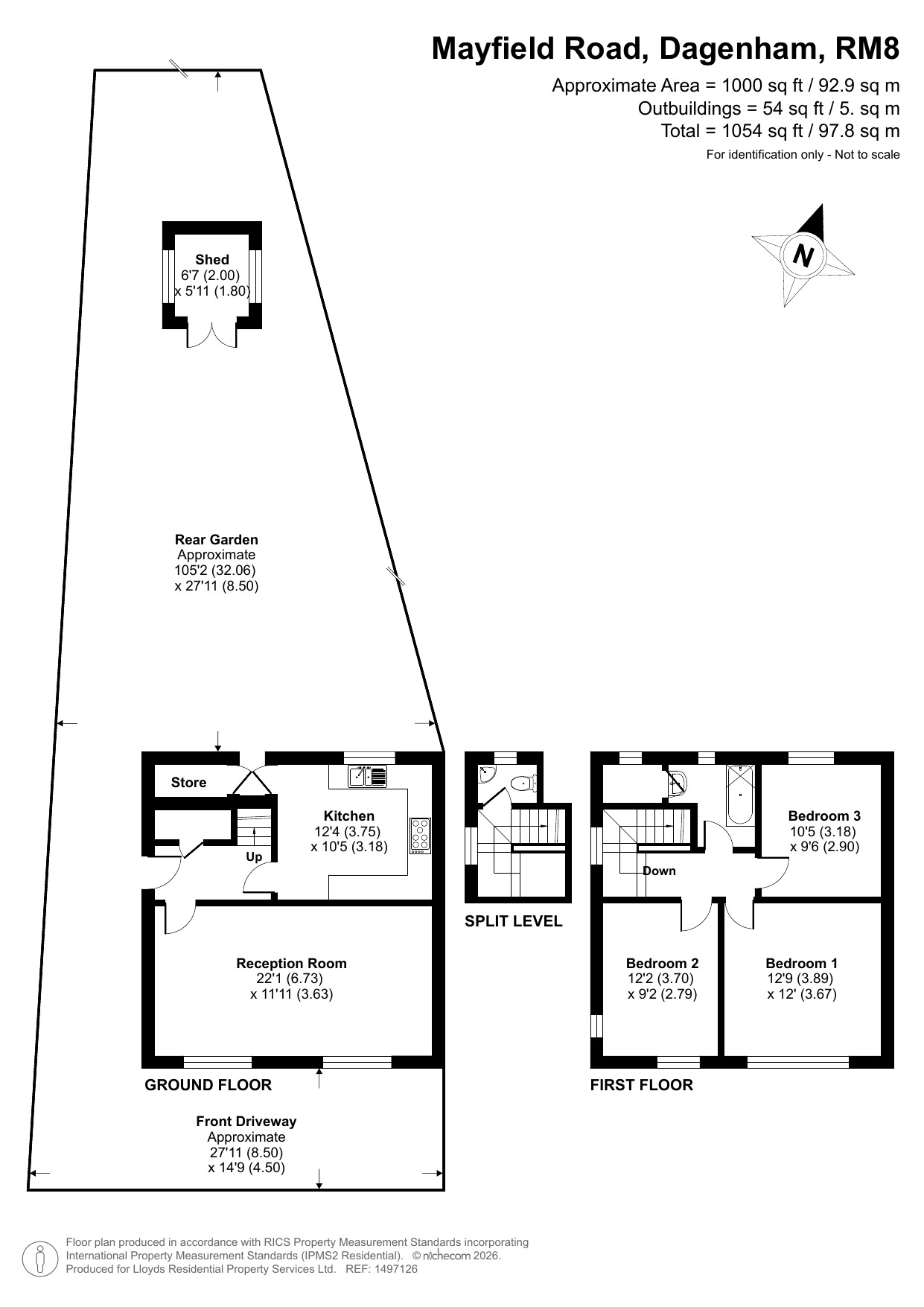 127 Mayfield Road, Dagenham, Greater London floorplan