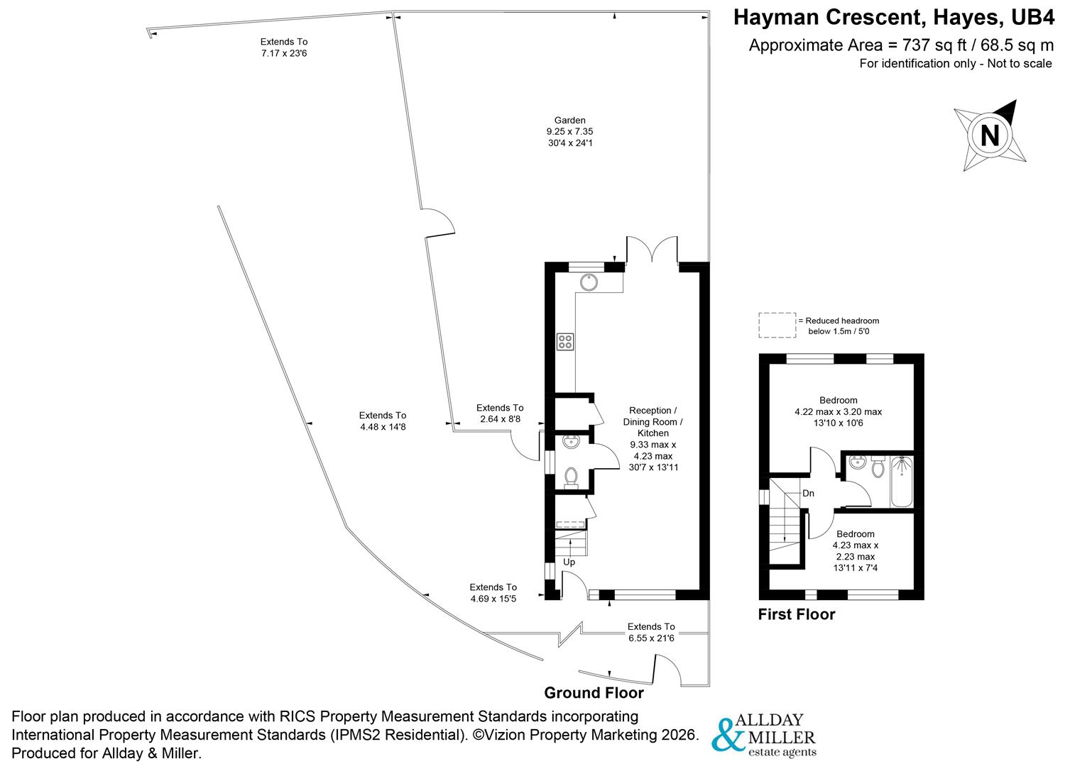 72, Hayman Crescent, Hayes floorplan