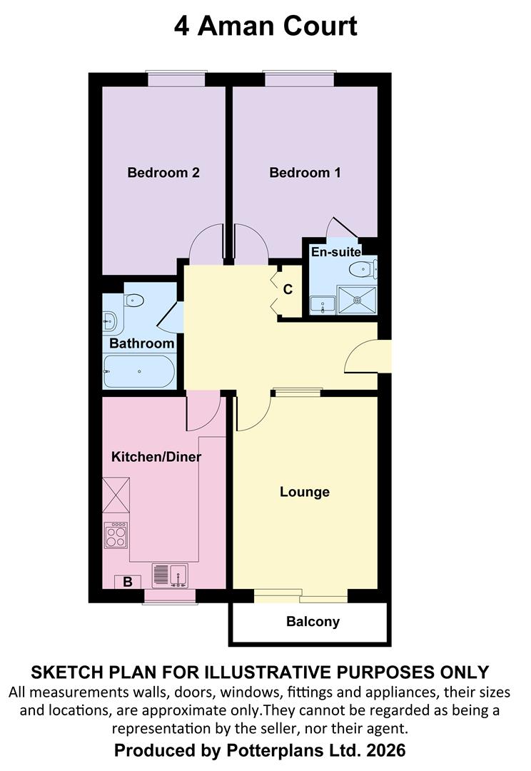 4 Aman Court, Granville Road, Totland Bay floorplan
