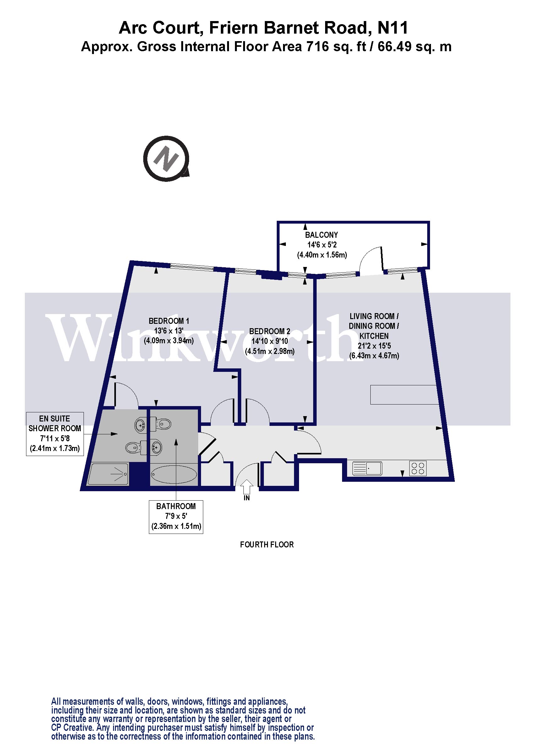 32, Arc Court, London floorplan