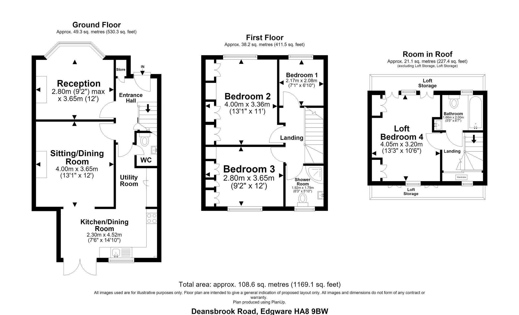 101 Deansbrook Road, Edgware floorplan