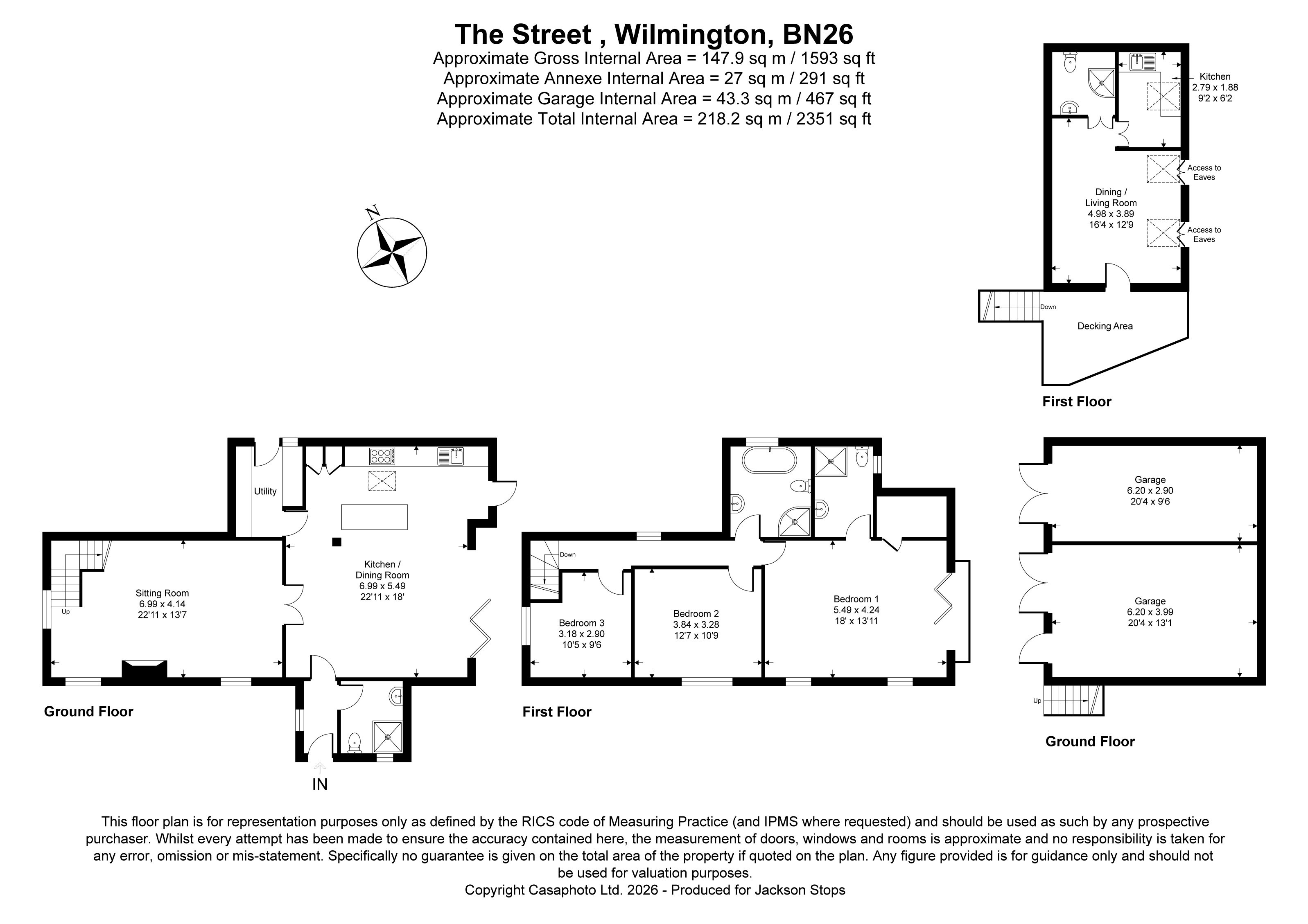Priory Cottage,, The Street, Wilmington floorplan