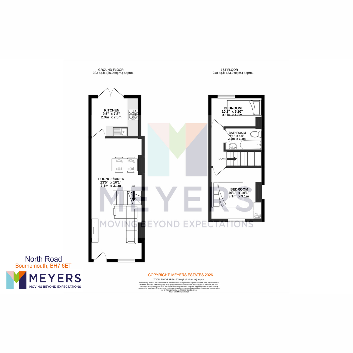 34, North Road, Bournemouth floorplan