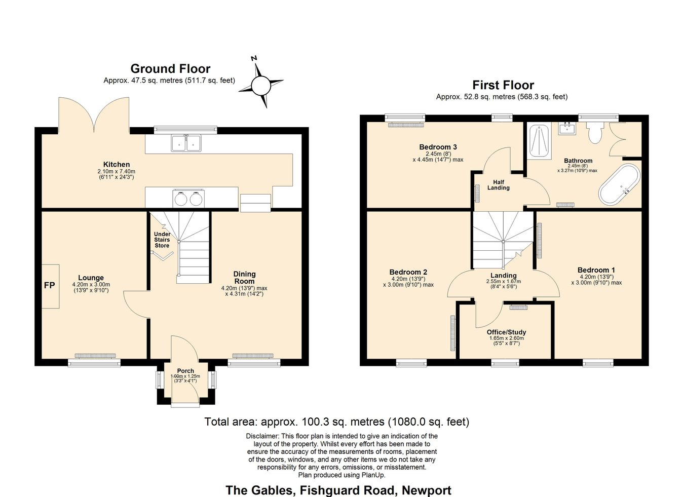 The Gables, Fishguard Road, Newport floorplan