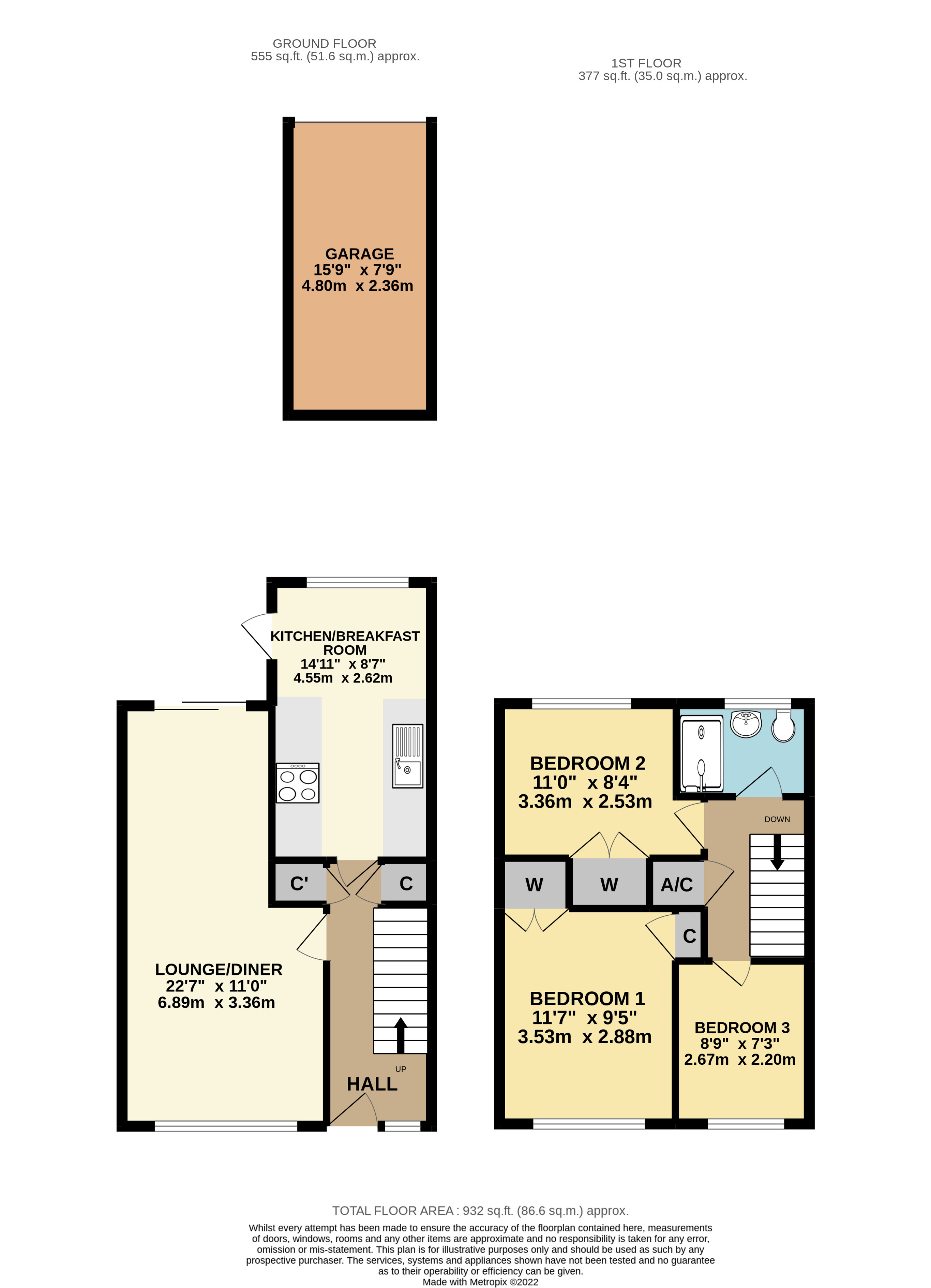 Cranbourne Park, Hedge End, Southampton SO30, 3 bedroom terraced house