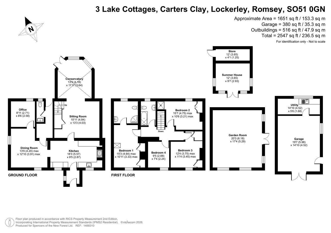 3 Lake Cottages, Carters Clay, Romsey floorplan