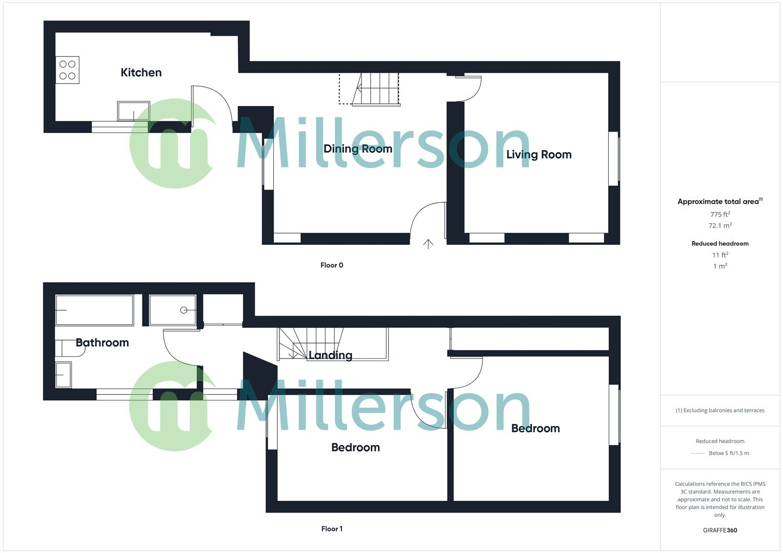 2 Riviere Villas, King George V Memorial Walk, Phillack floorplan