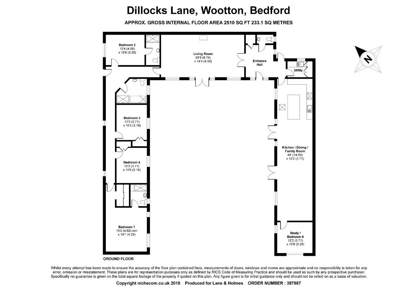 5 Bedrooms Barn conversion for sale in Dillocks Lane, Wootton, Bedford MK43