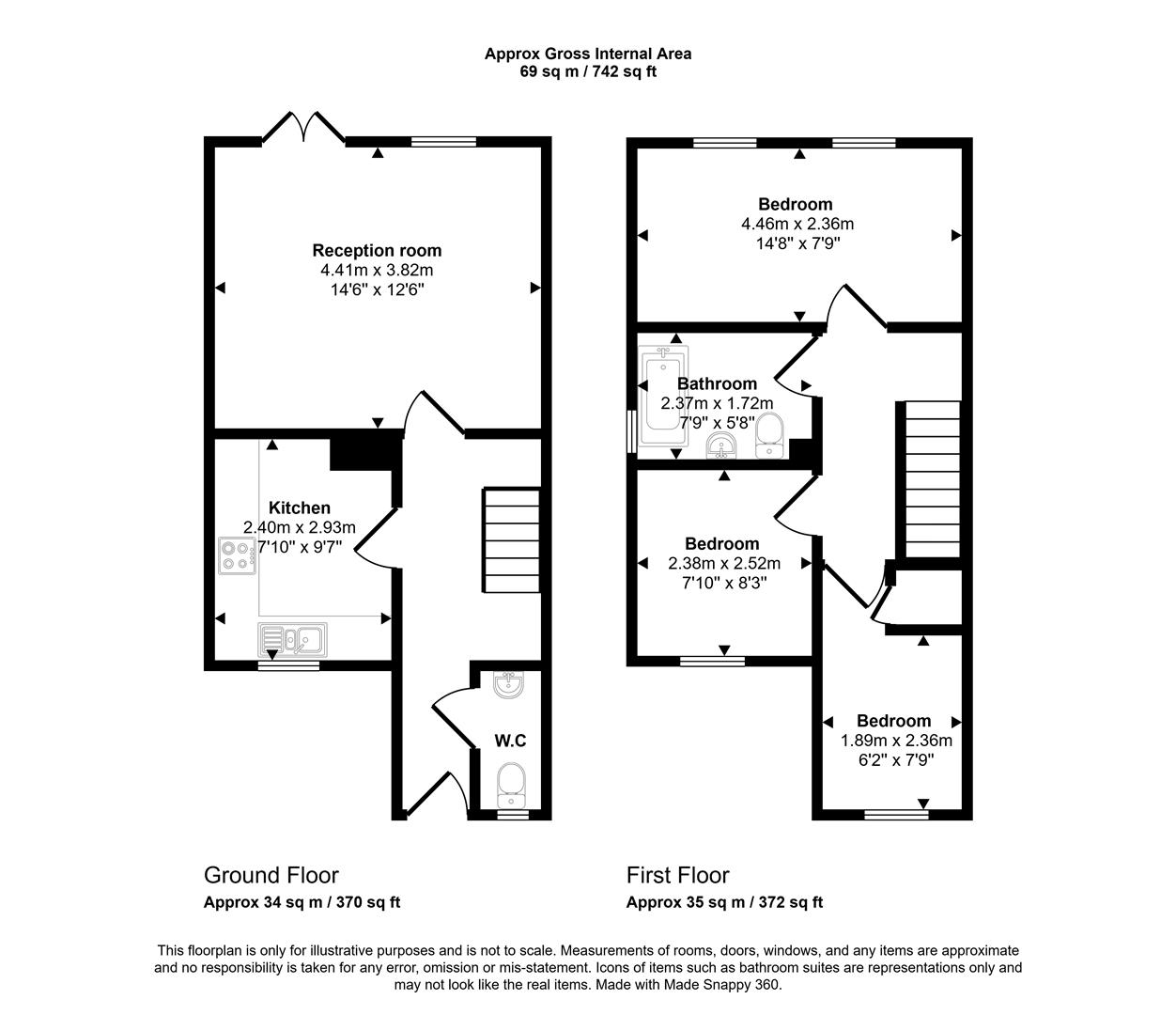 49, Maes Abaty, Whitland floorplan
