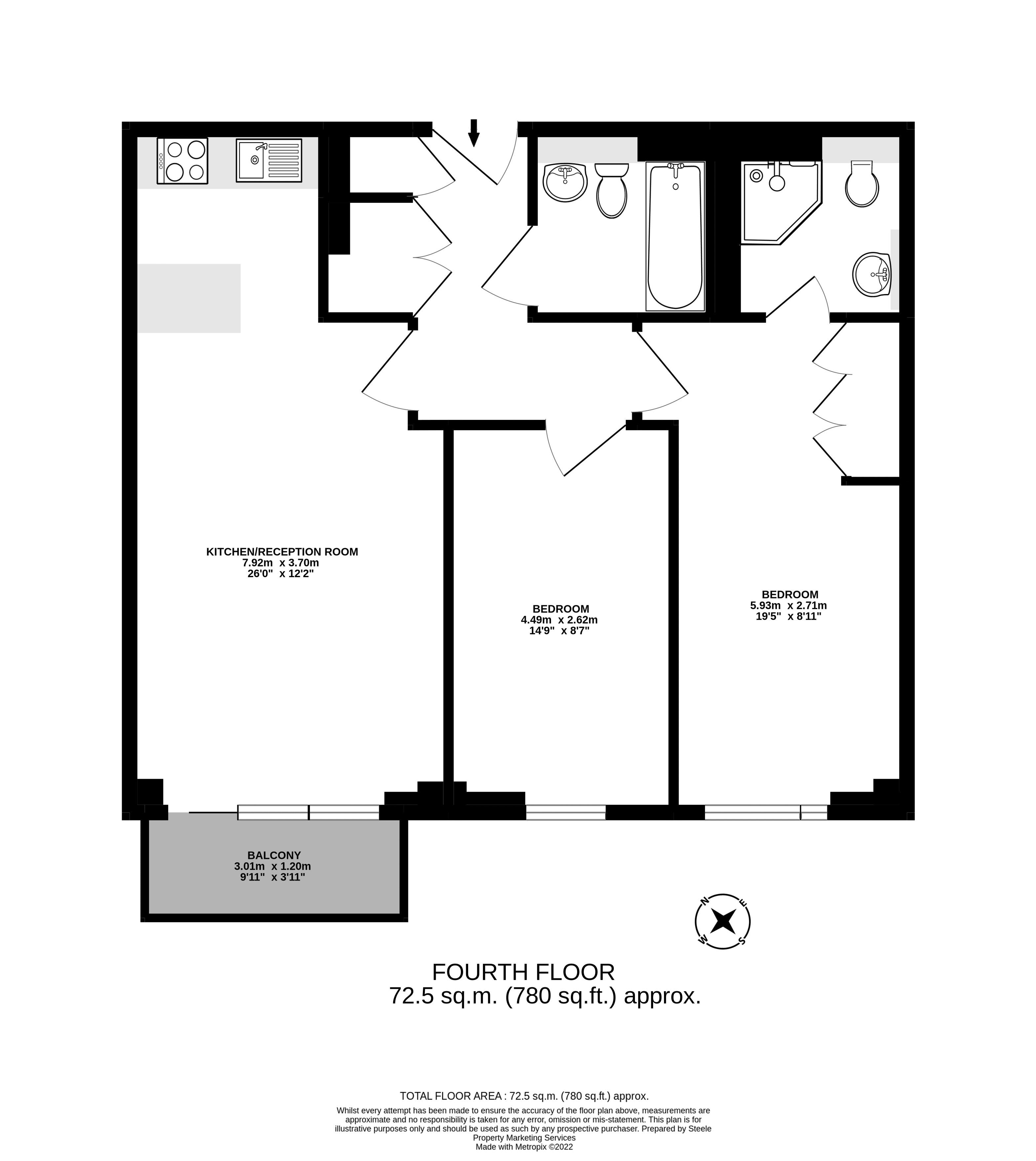 436, The Heart, Walton-On-Thames floorplan