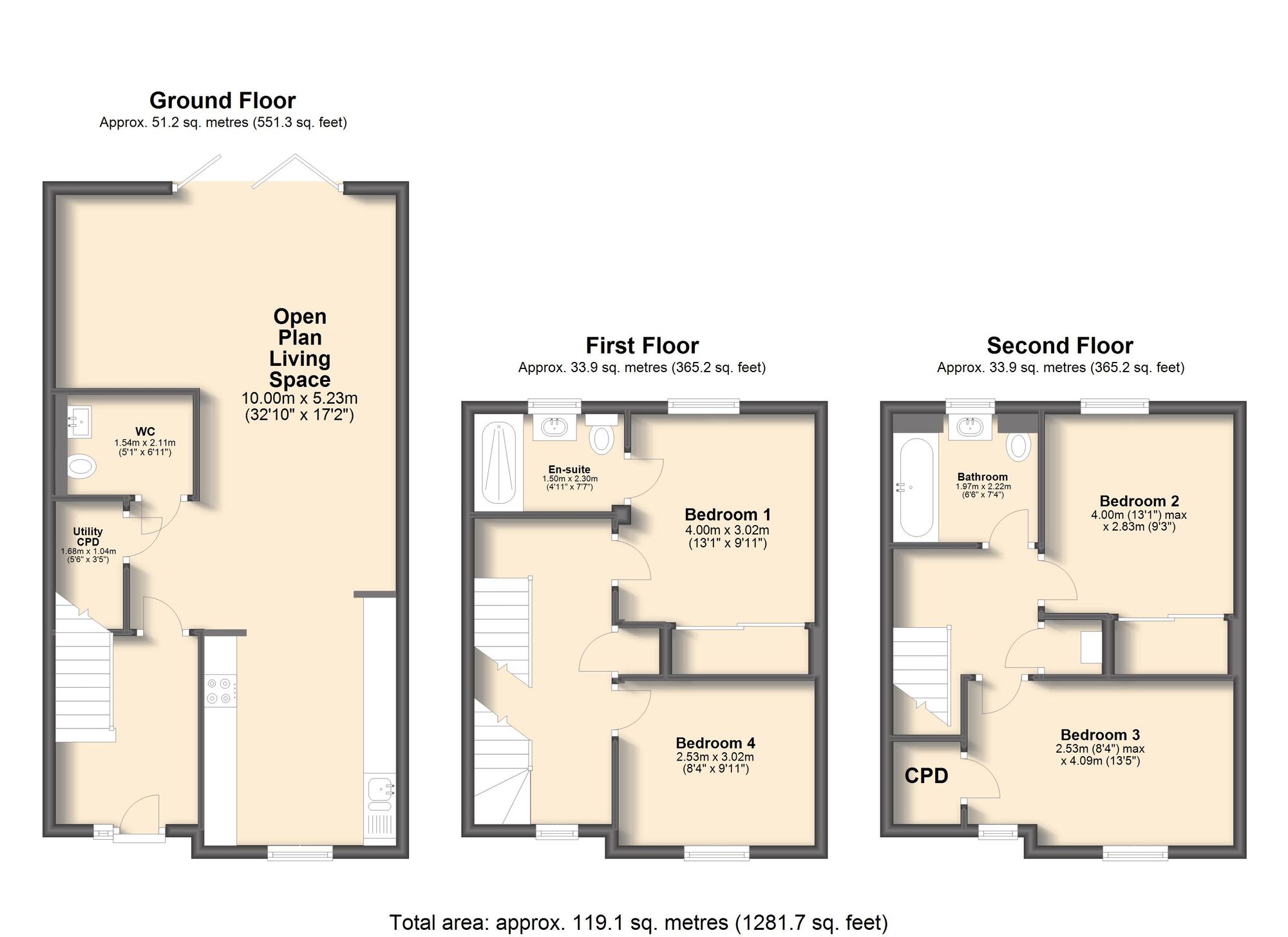 90 Cherry Wood Way, Rotherham floorplan