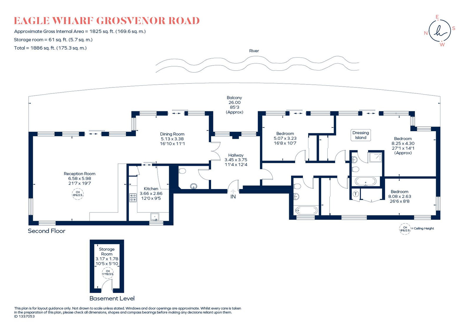 21 Eagle Wharf, 138 Grosvenor Road, London floorplan