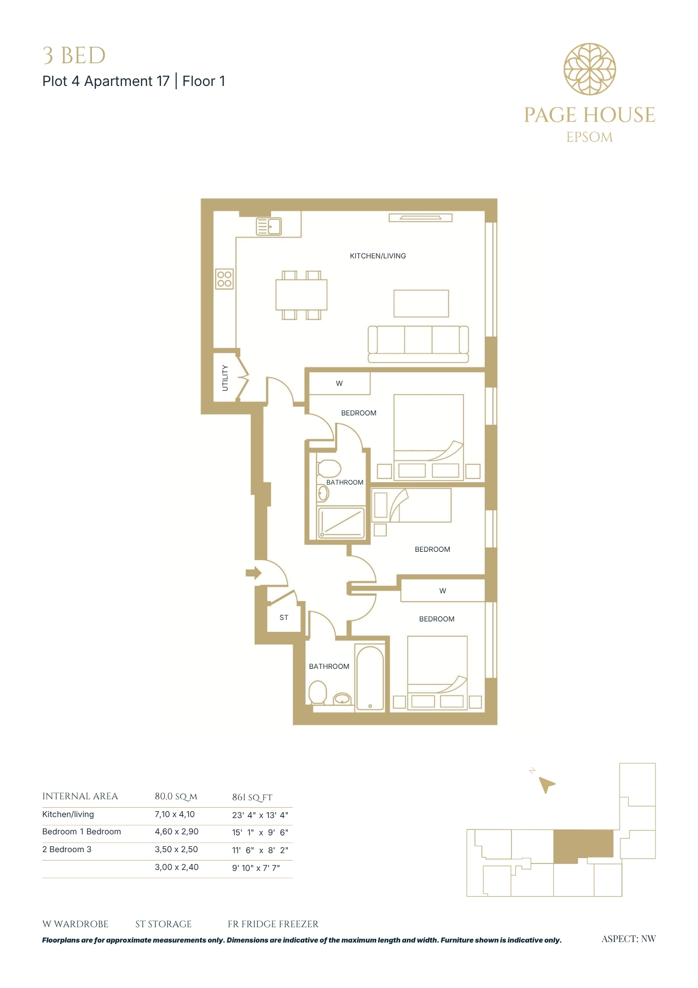 Plot 4a, Flat 17, Page House, East Street, Epsom floorplan