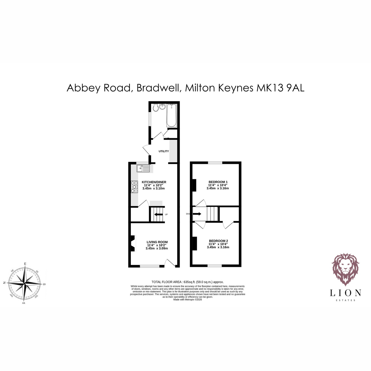 34, Abbey Road, Milton Keynes floorplan