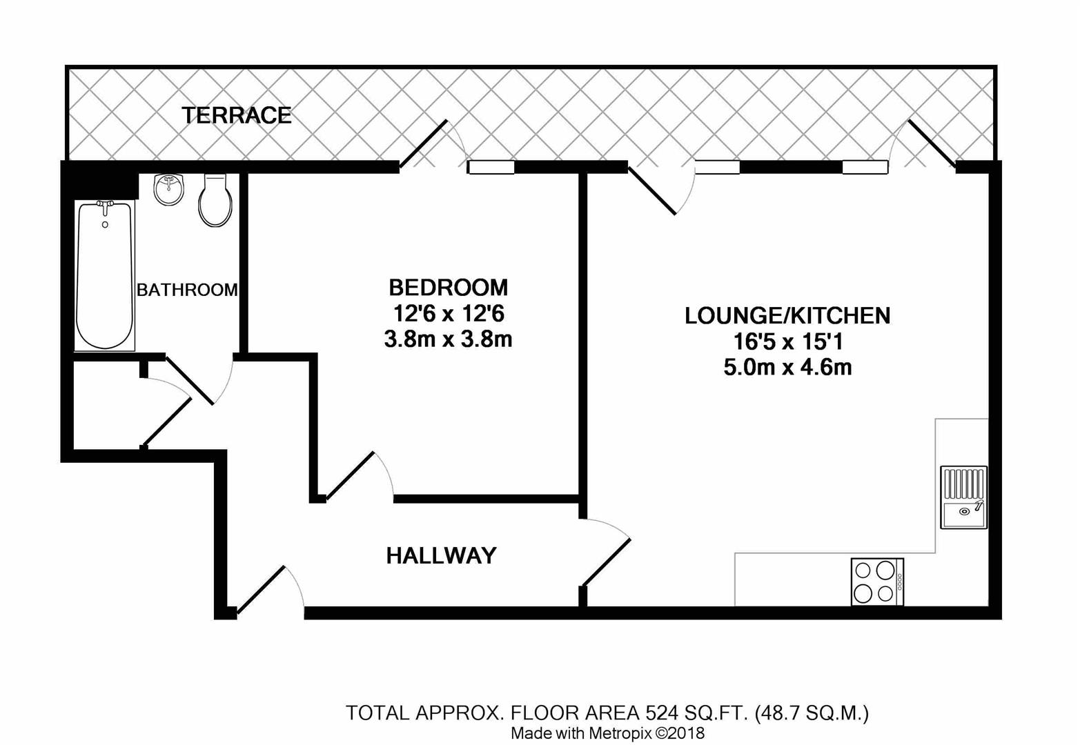 1 Bedrooms Flat to rent in London Road, Hounslow TW3