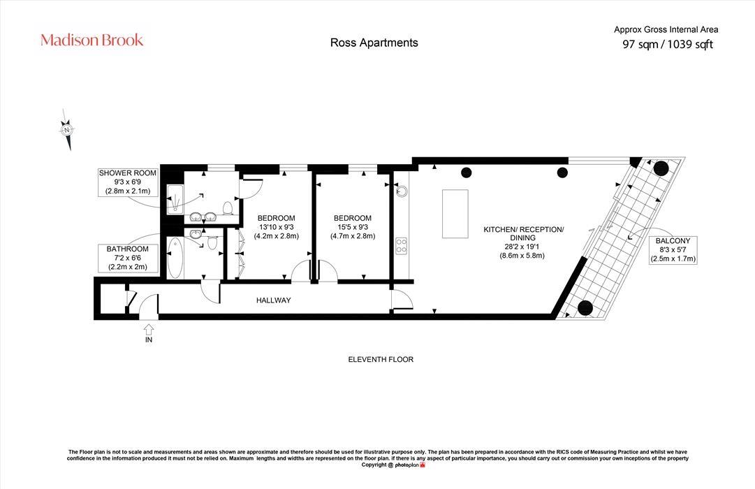 Flat 33, Ross Apartments, Royal Victoria Dock floorplan
