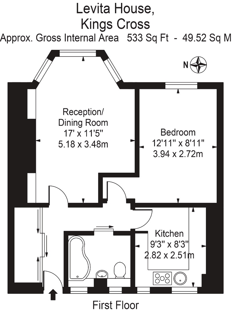 1 Bedrooms Flat for sale in Ossulston Street, Kings Cross NW1