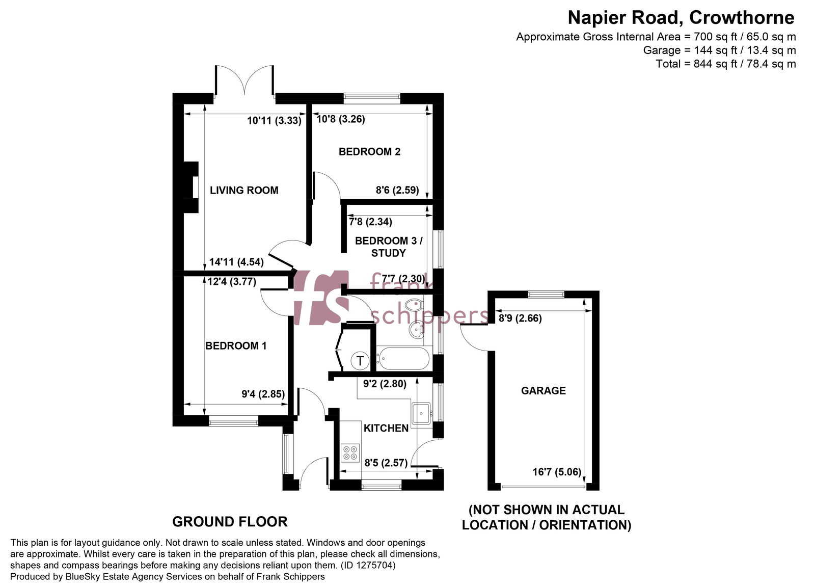 60, Napier Road, Crowthorne floorplan