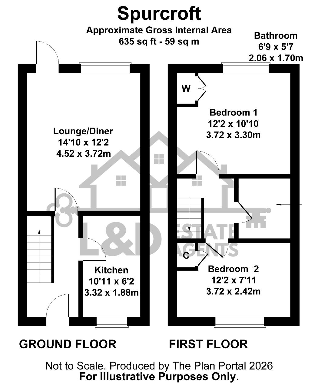 5, Spurcroft, Luton floorplan