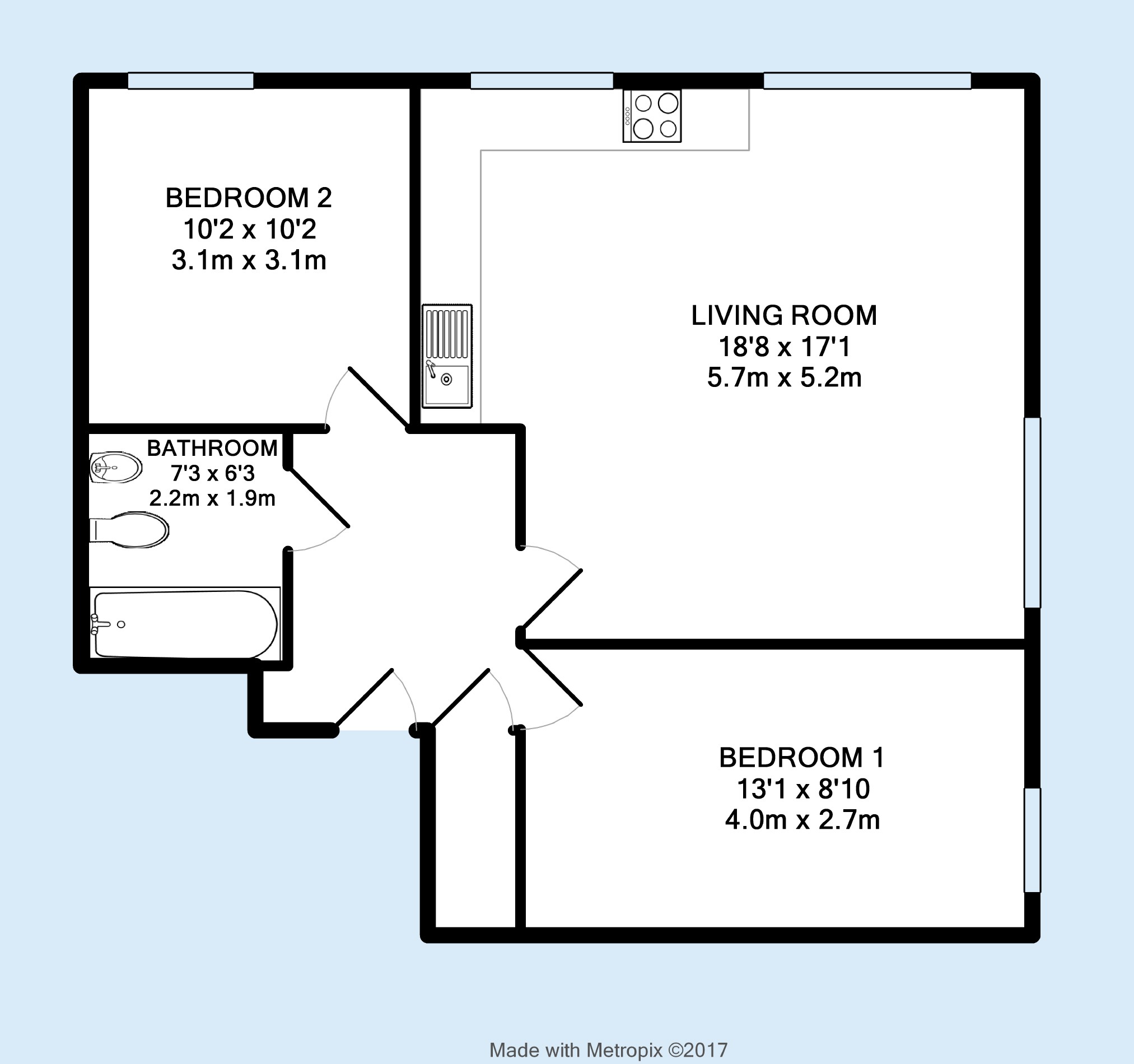 2 Bedrooms Flat for sale in Paxton Drive, Ashton Gate, Bristol BS3