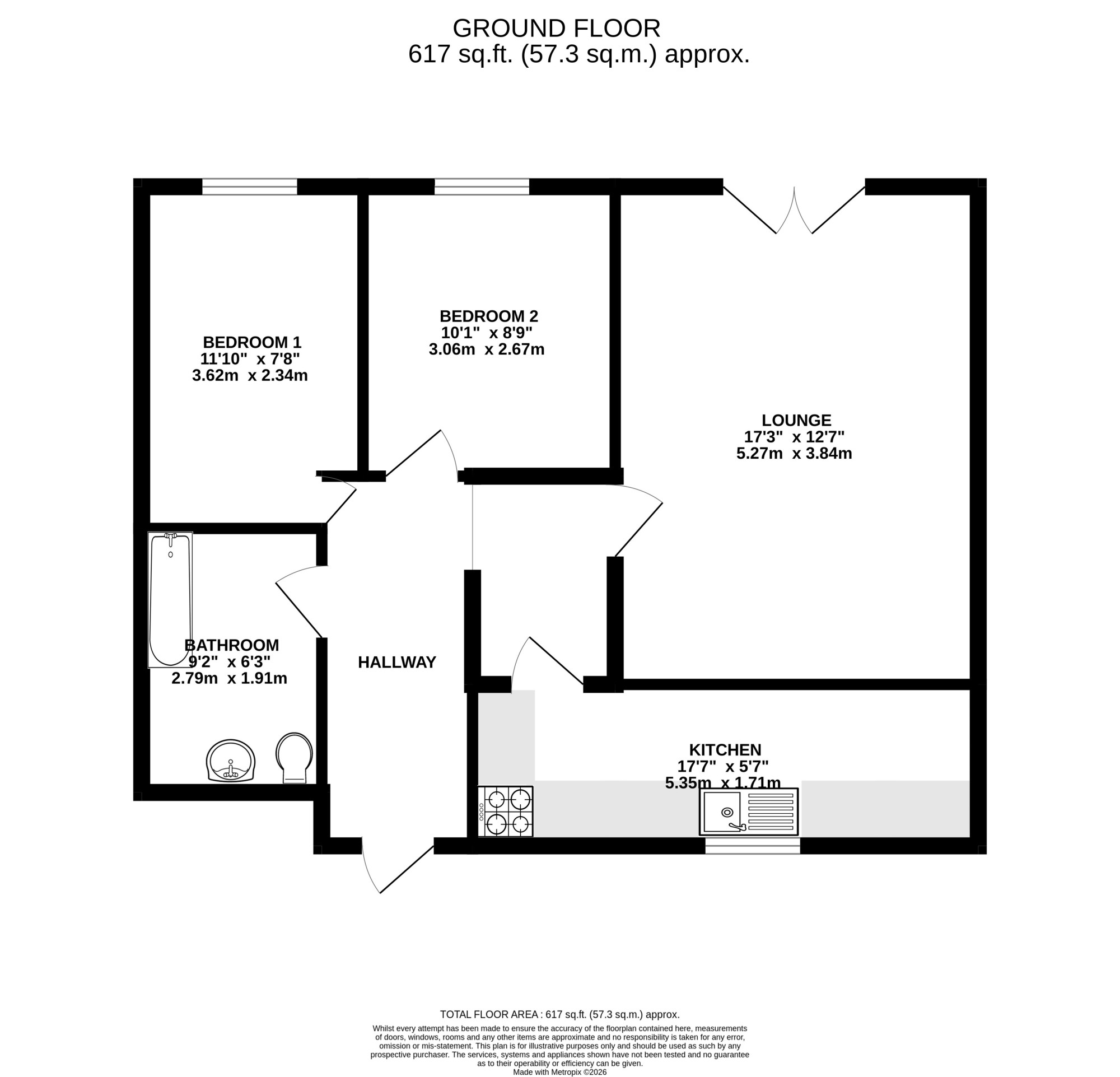 51, Mountbatten Close, Preston floorplan