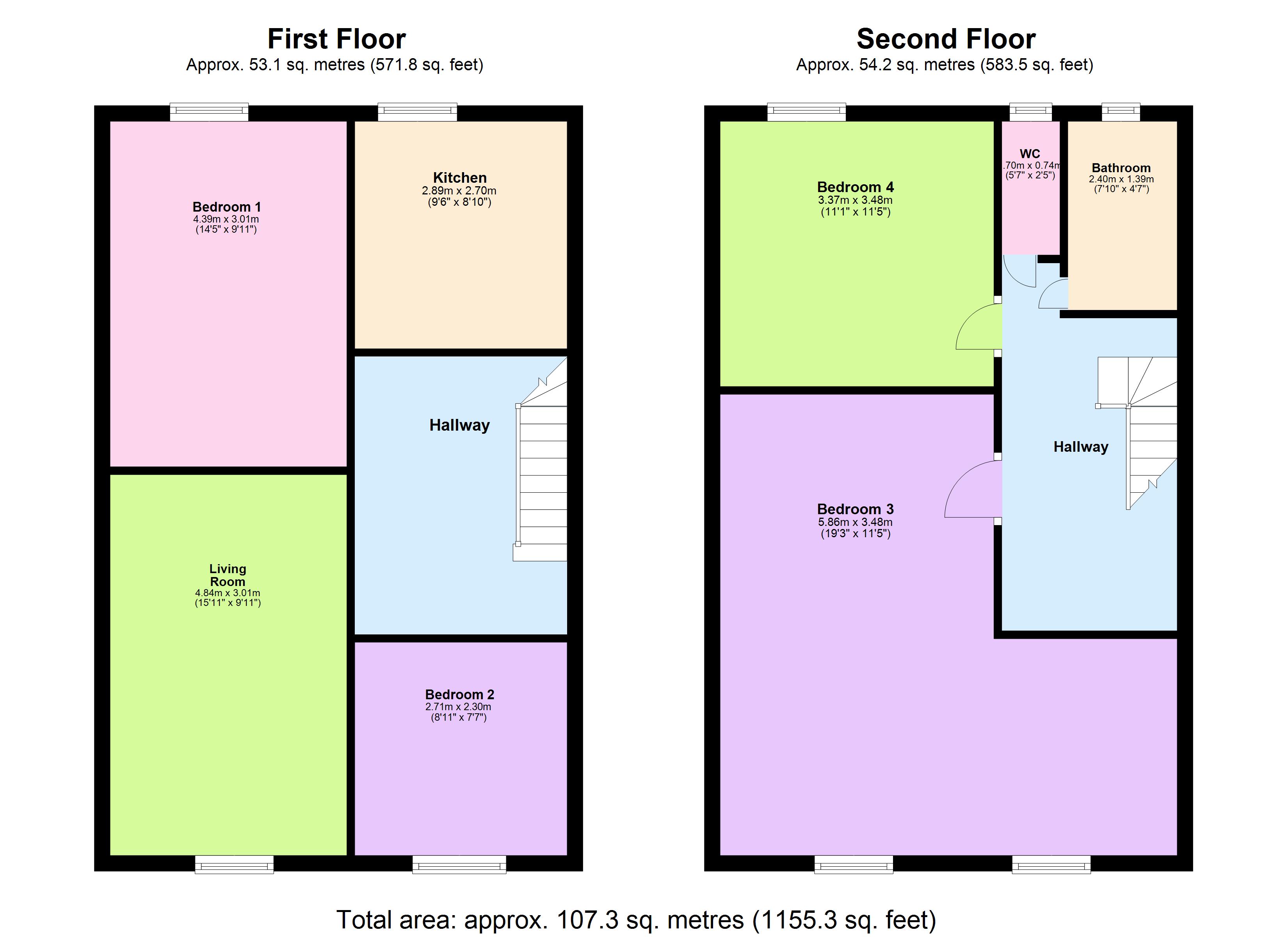 Deansbrook Road, Edgware floorplan