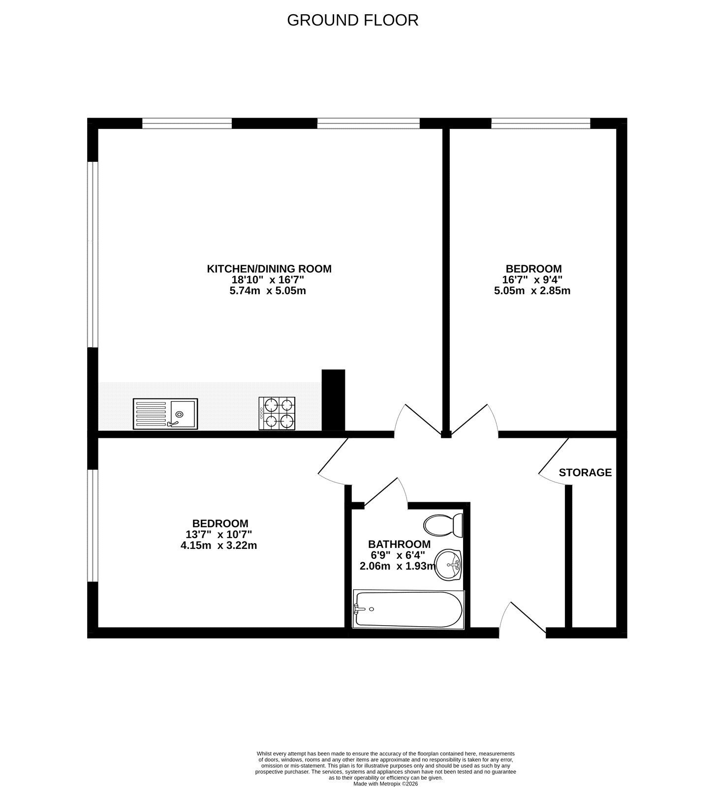 Flat 6, 6, Bartlett Avenue, Farnham floorplan
