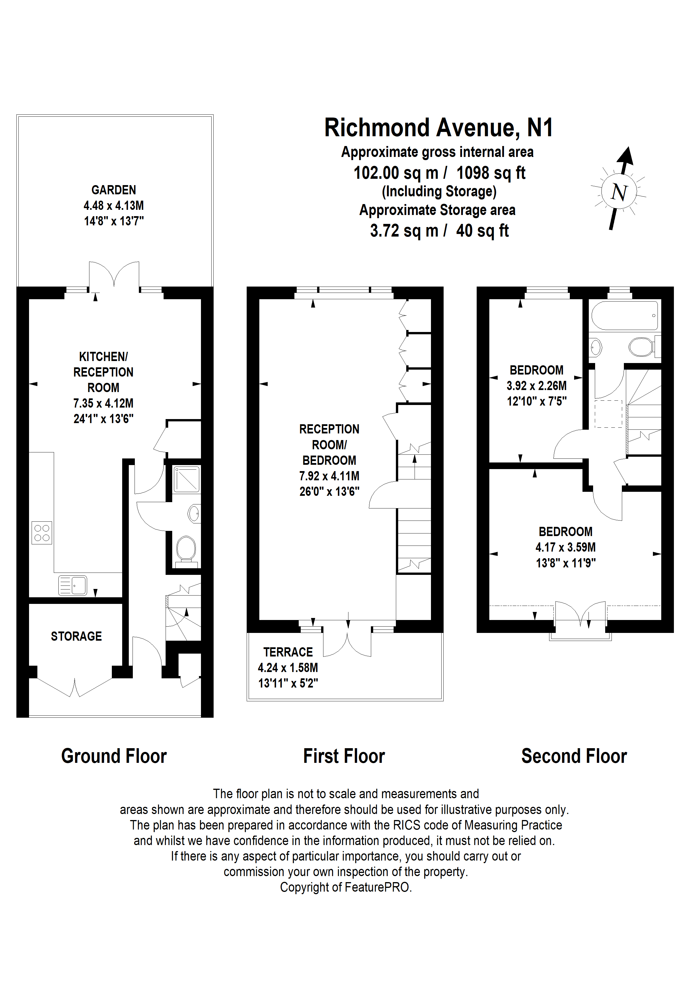 89d, Richmond Avenue, London floorplan