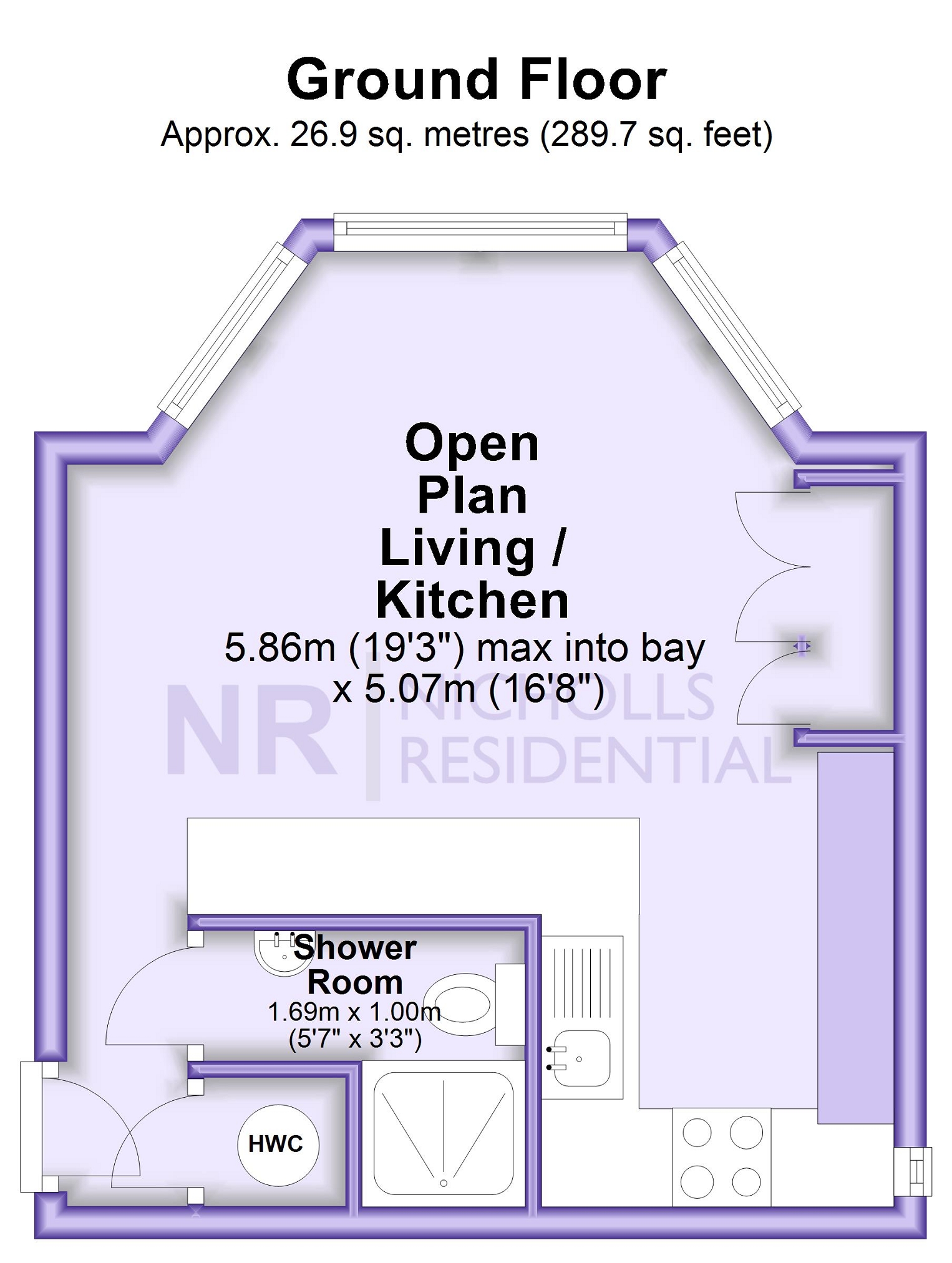 Flat 1, Clyde House, 93 Surbiton Road, Kingston Upon Thames floorplan