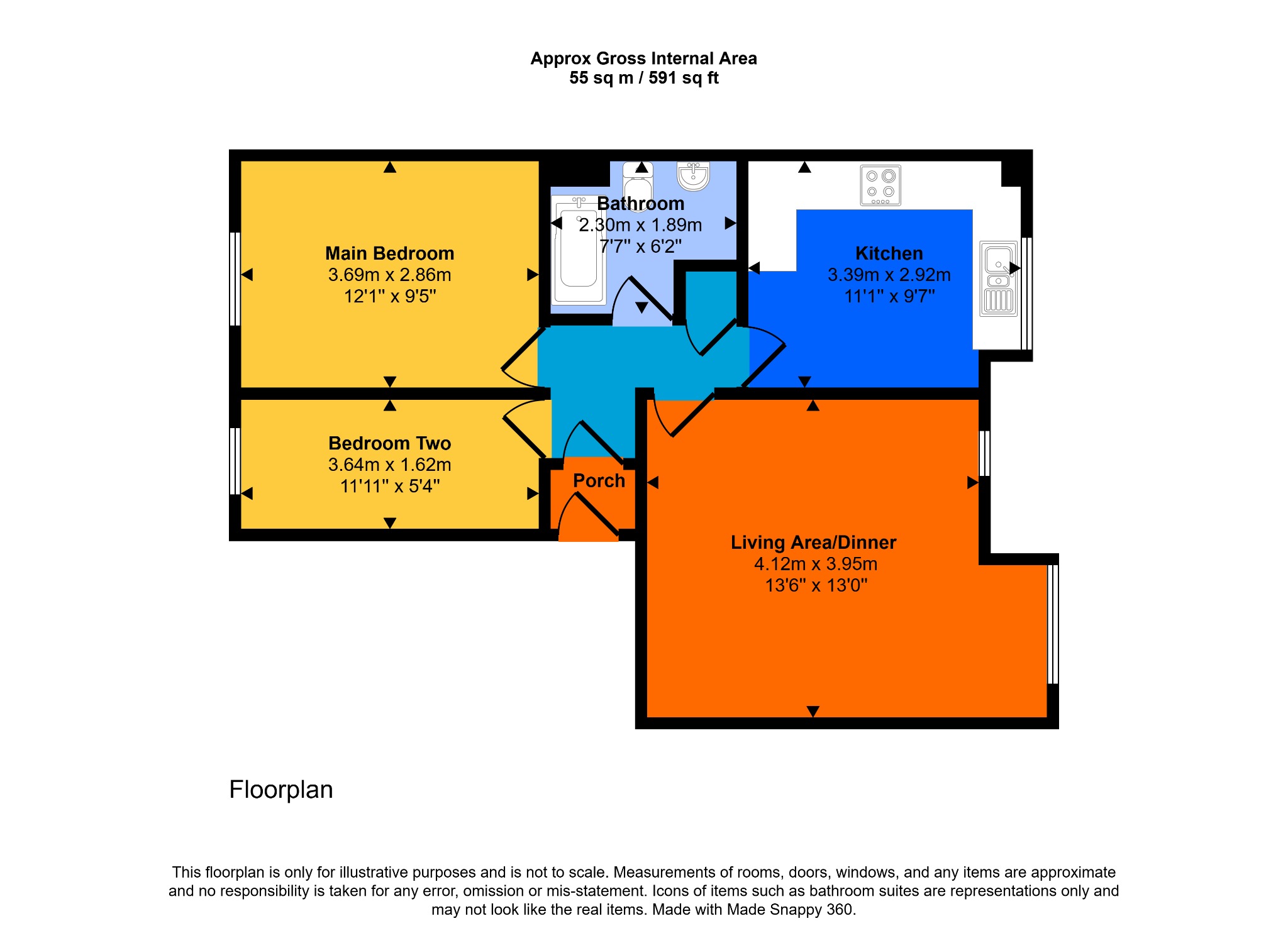 Flat 2, Napier Court, Dorchester floorplan