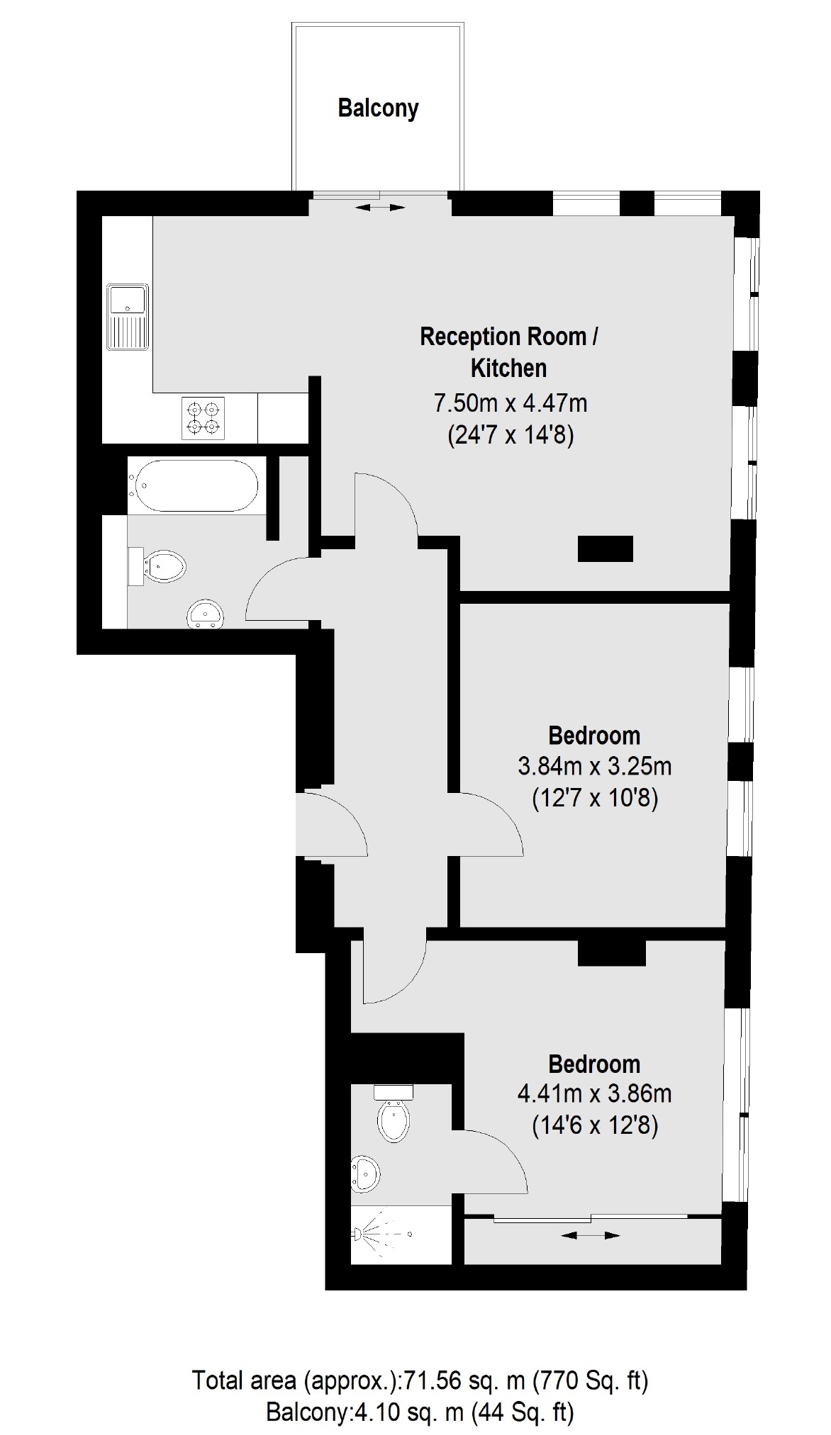 St. James's Road, London floorplan
