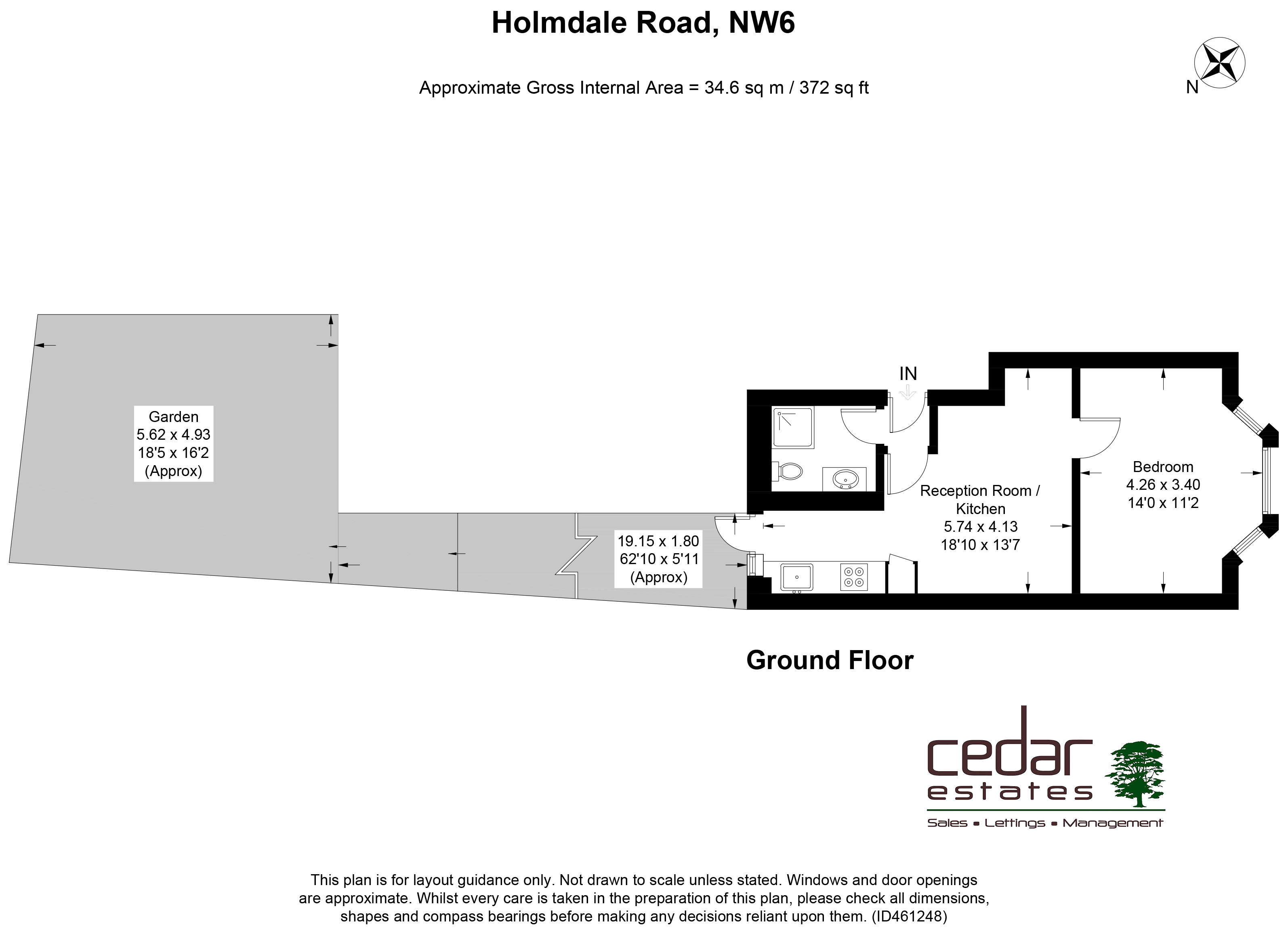1 Bedrooms Flat to rent in Holmdale Road, West Hampstead NW6
