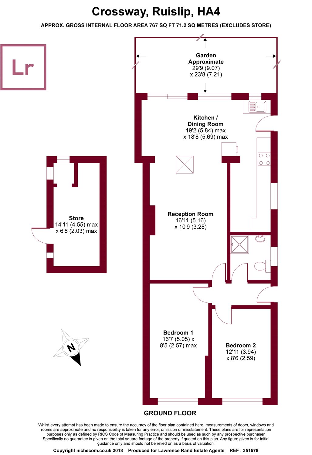 2 Bedrooms Detached bungalow to rent in Crossway, Ruislip, Middlesex HA4