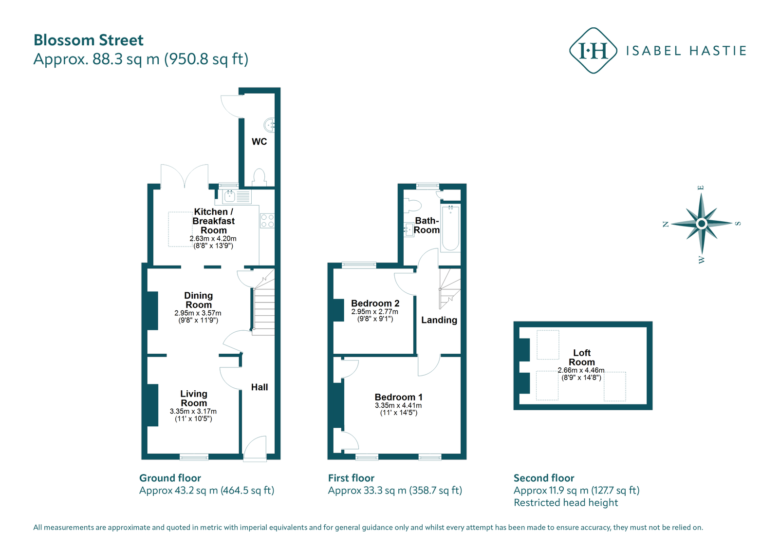 3, Blossom Street, Cambridge floorplan