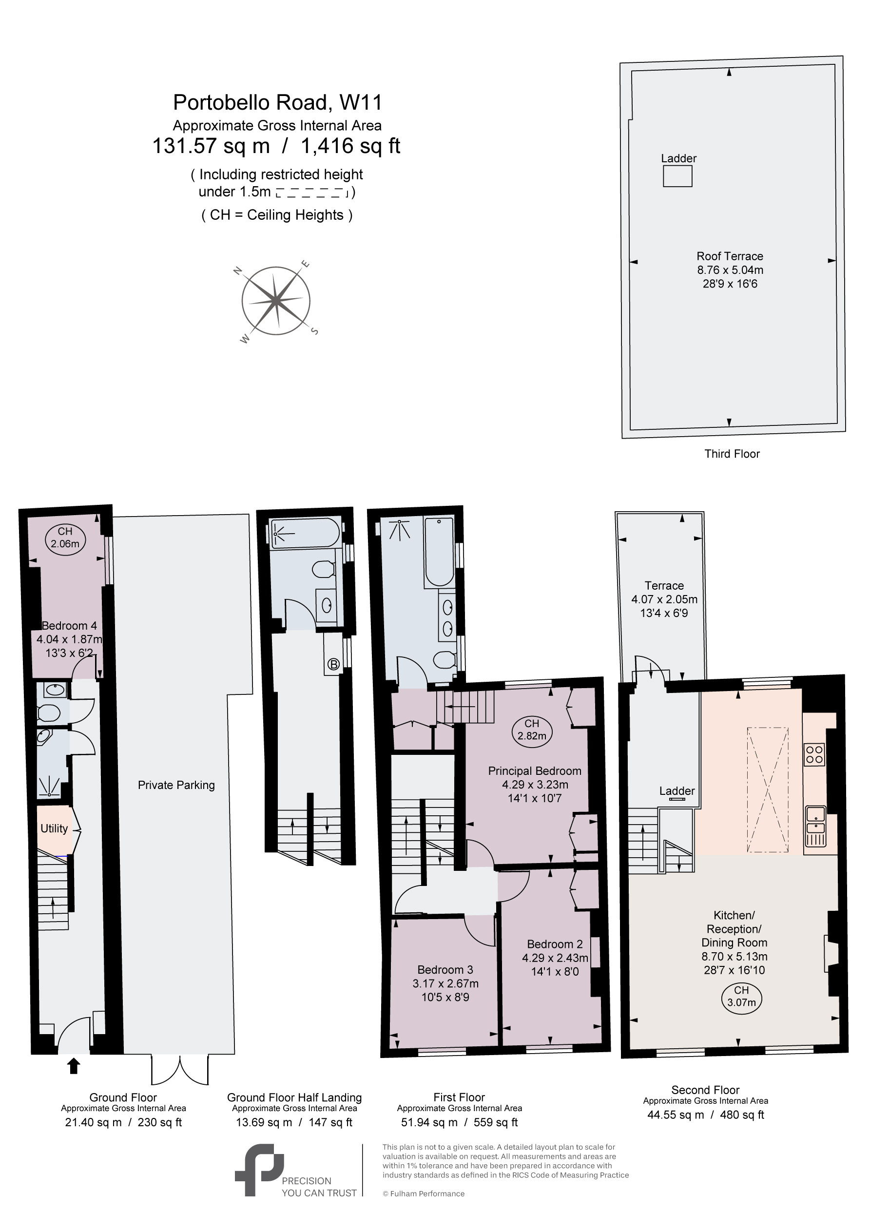244, Portobello Road, London floorplan