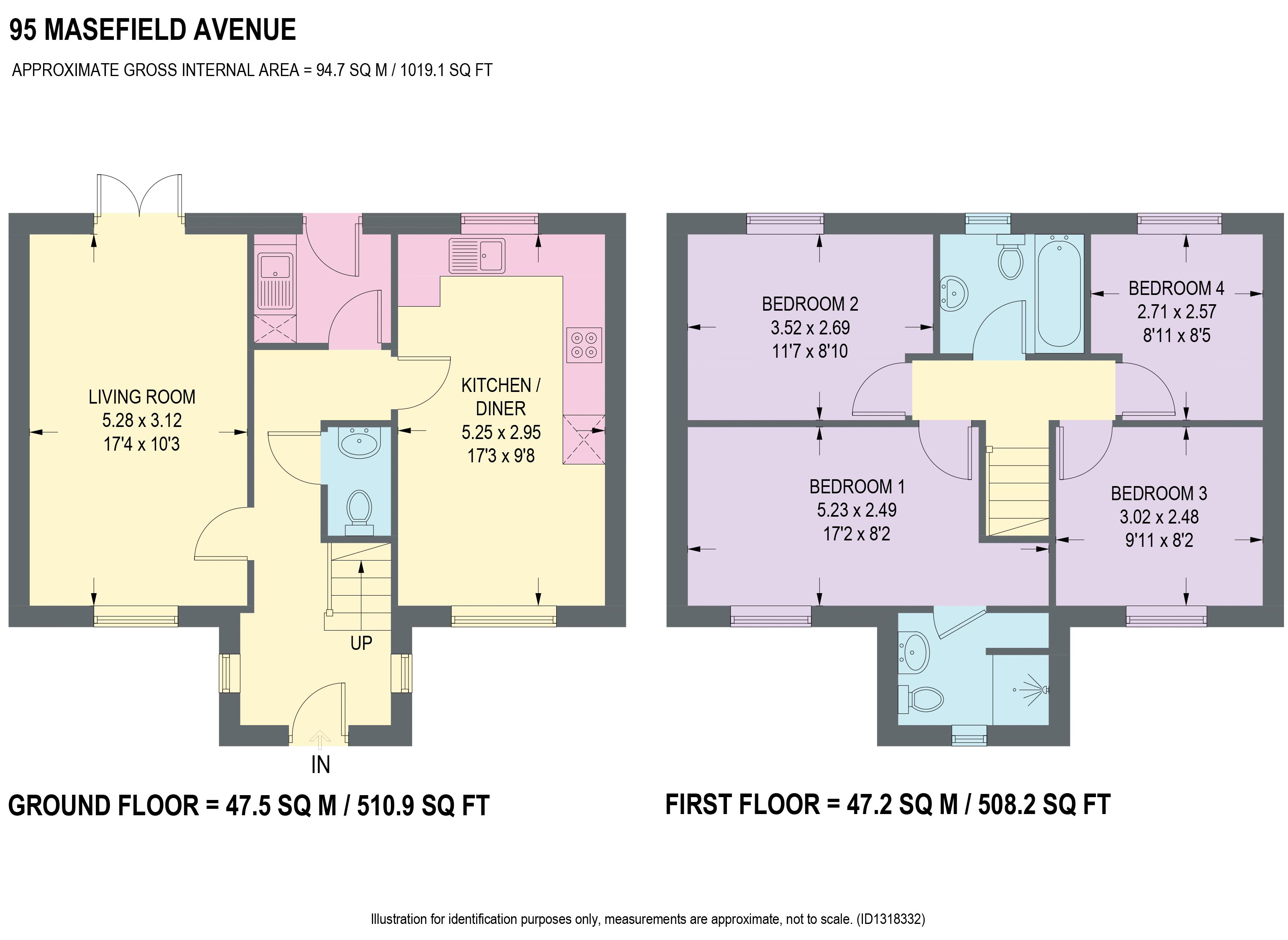 95, Masefield Avenue, Chesterfield floorplan